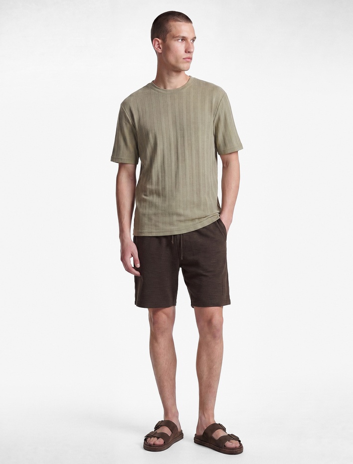  Regular Fit Cepli Bermuda Beli Bağcıklı Şort
