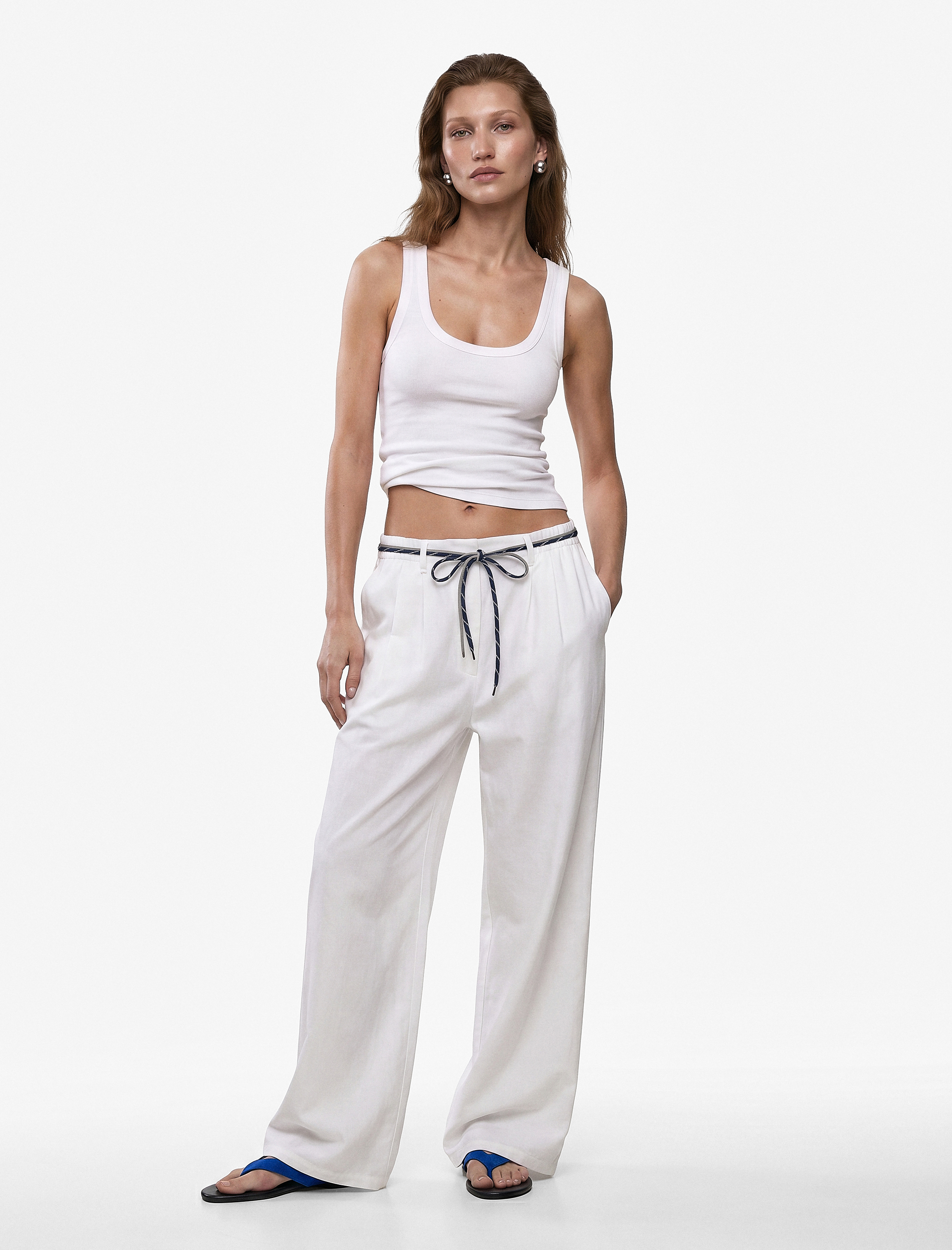   Pamuklu Slim Fit U Yaka Ribanalı Atlet Bluz