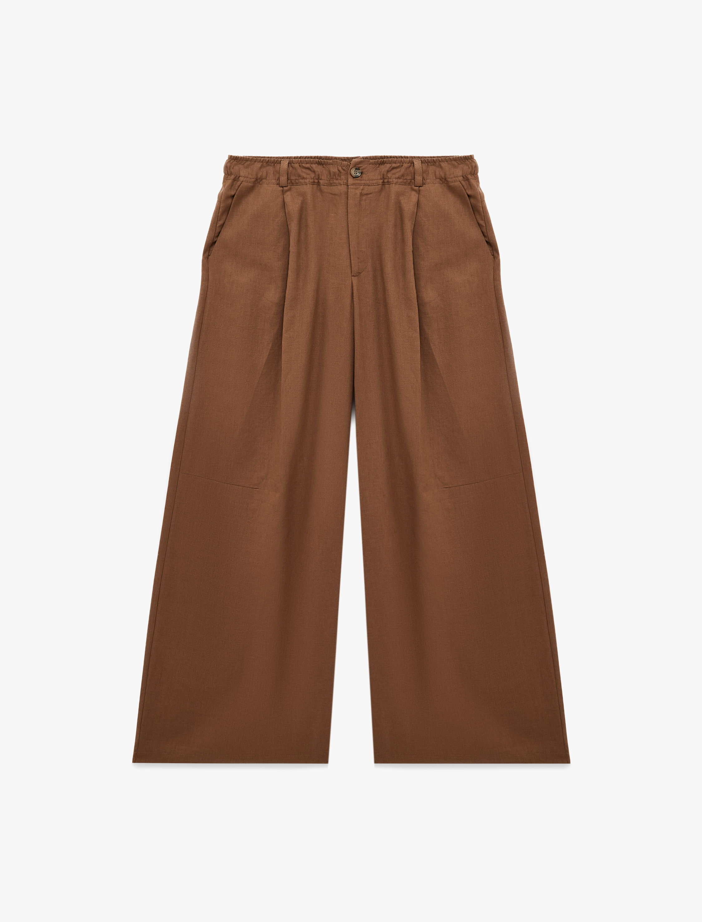   Koton X Şahika Ercümen - Cepli Pile Detaylı Baggy Keten Pantolon