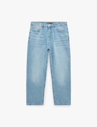Normal Bel Cepli Bol Baggy Jean Pantolon