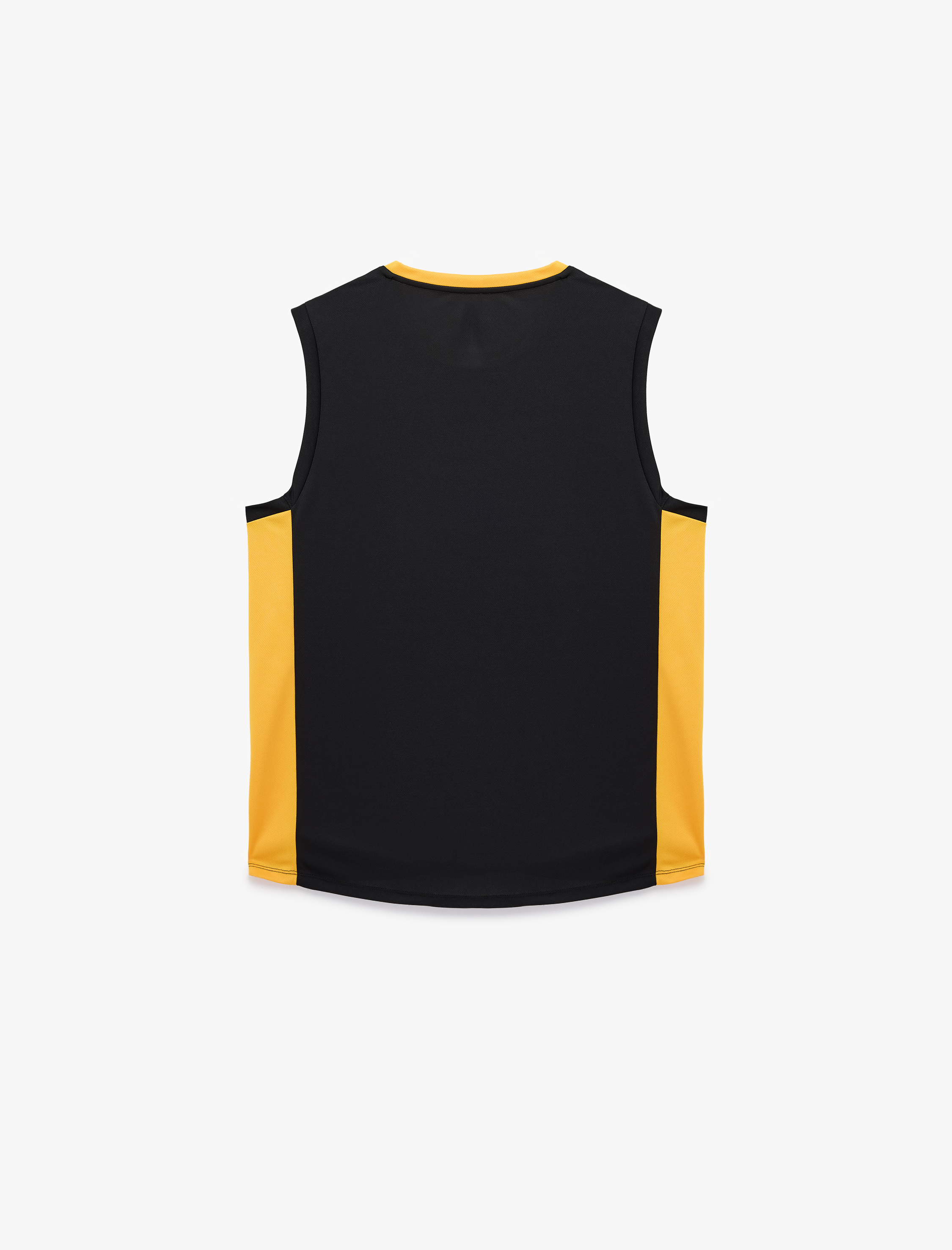   Regular Fit Kolsuz Renk Bloklu Bisiklet Yaka Baskılı Spor Atlet