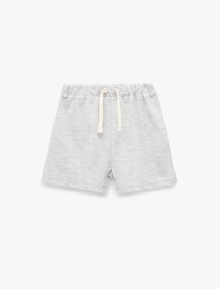 Beli Bağcıklı Regular Fit Pamuklu Şort