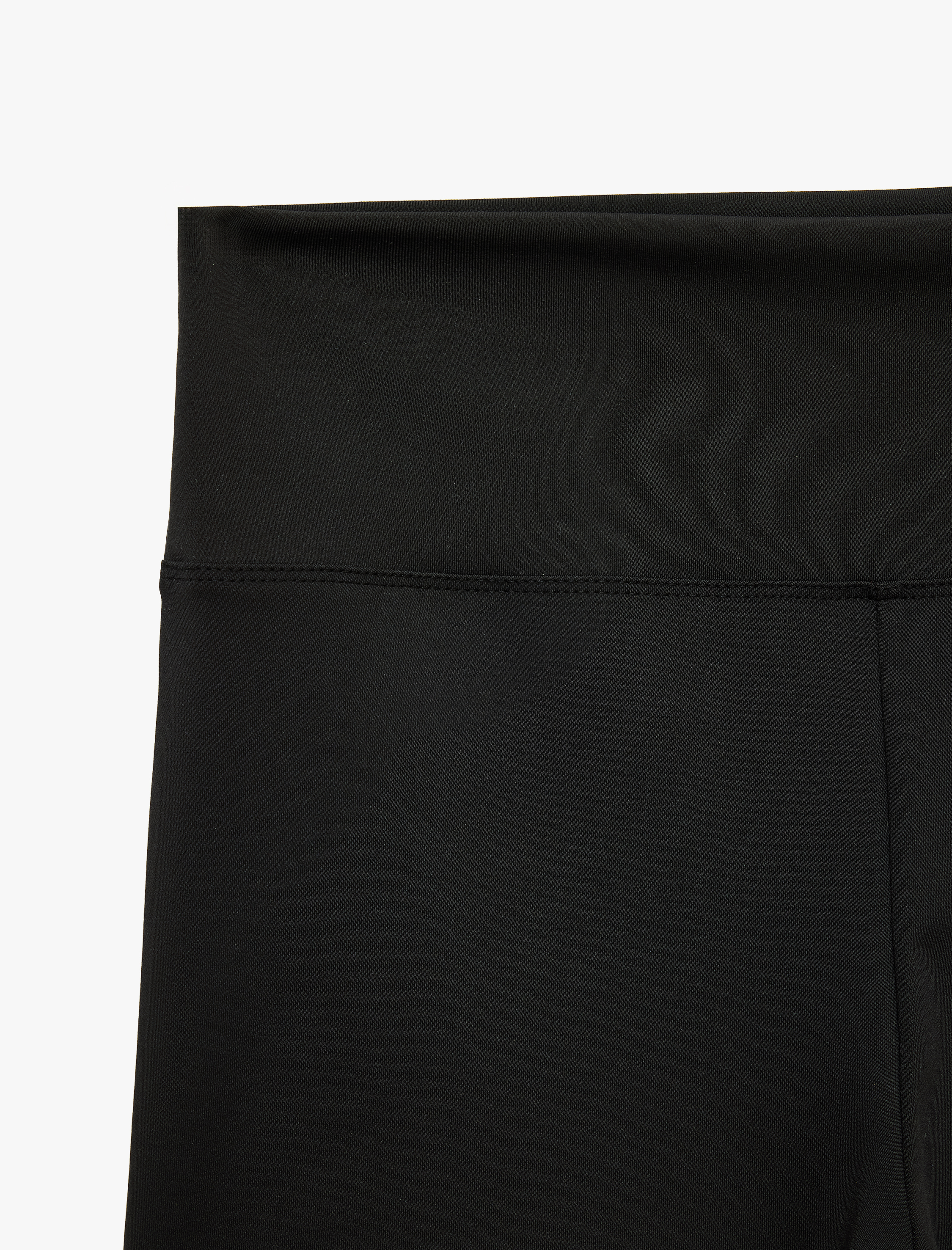   Yüksek Bel Slim Fit İnterlok Biker Spor Tayt