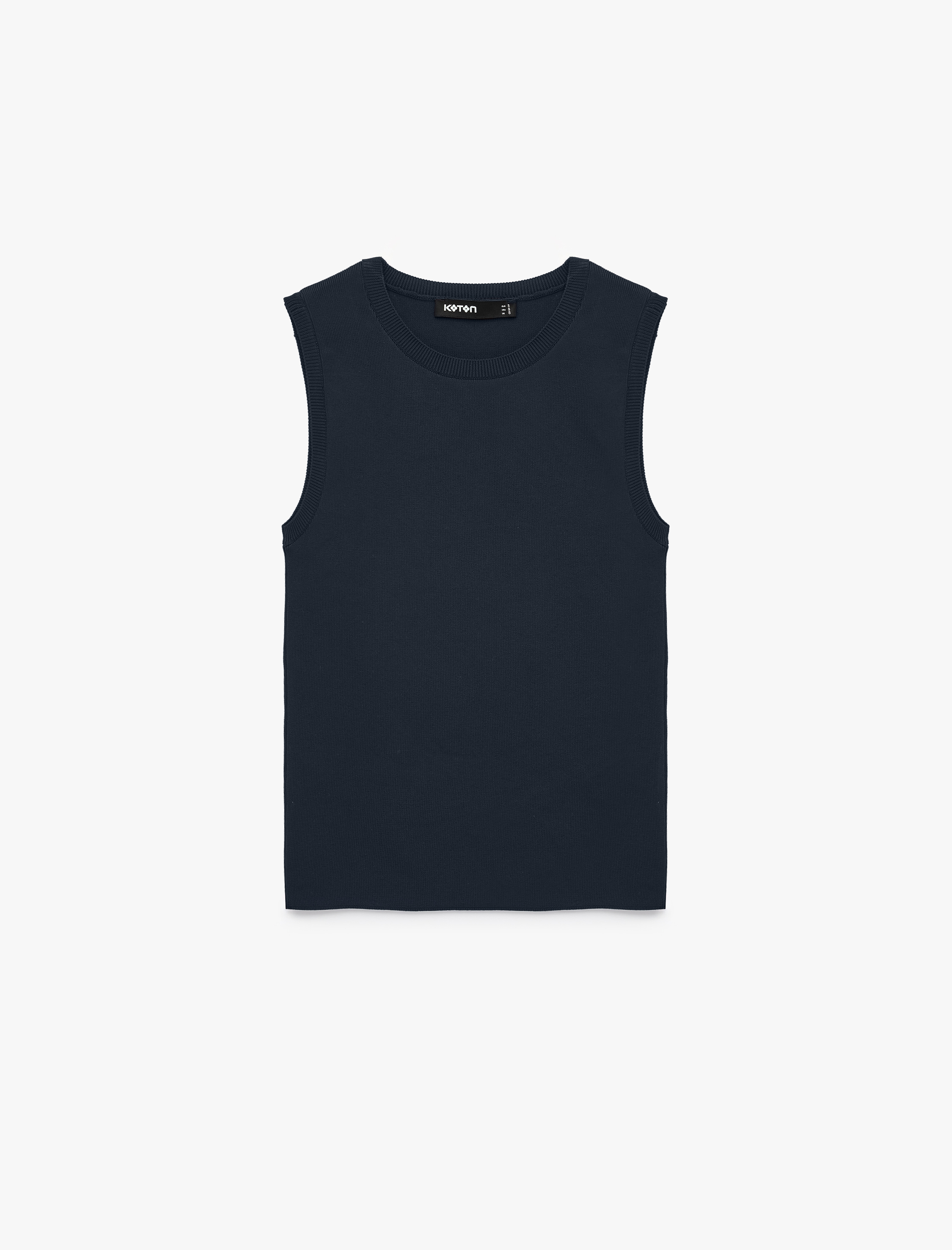   Regular Fit Kolsuz Bisiklet Yaka Triko Bluz