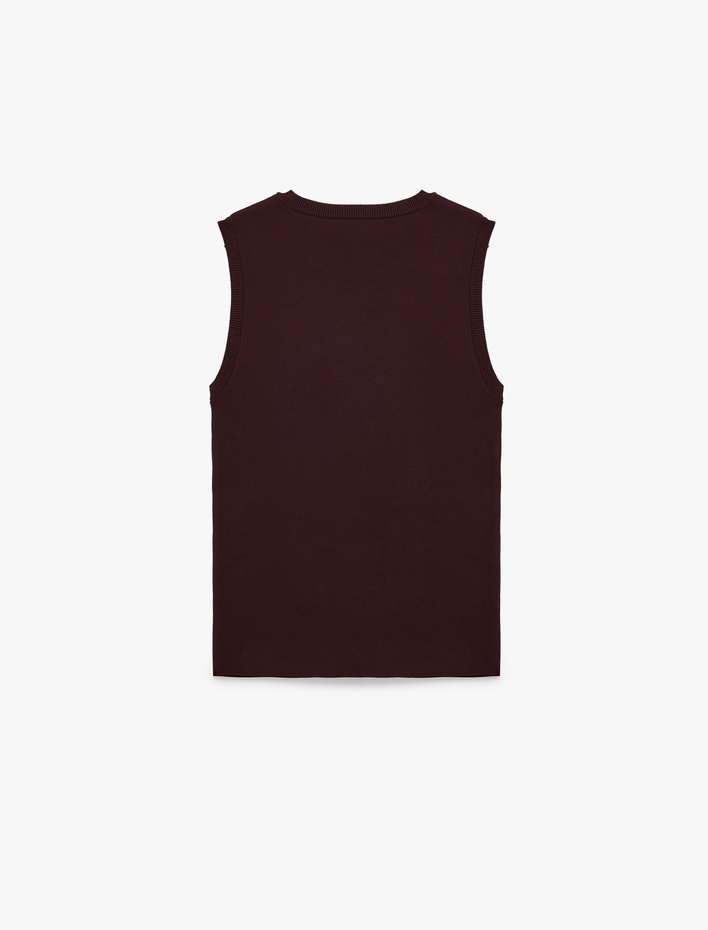  Regular Fit Kolsuz Bisiklet Yaka Triko Bluz