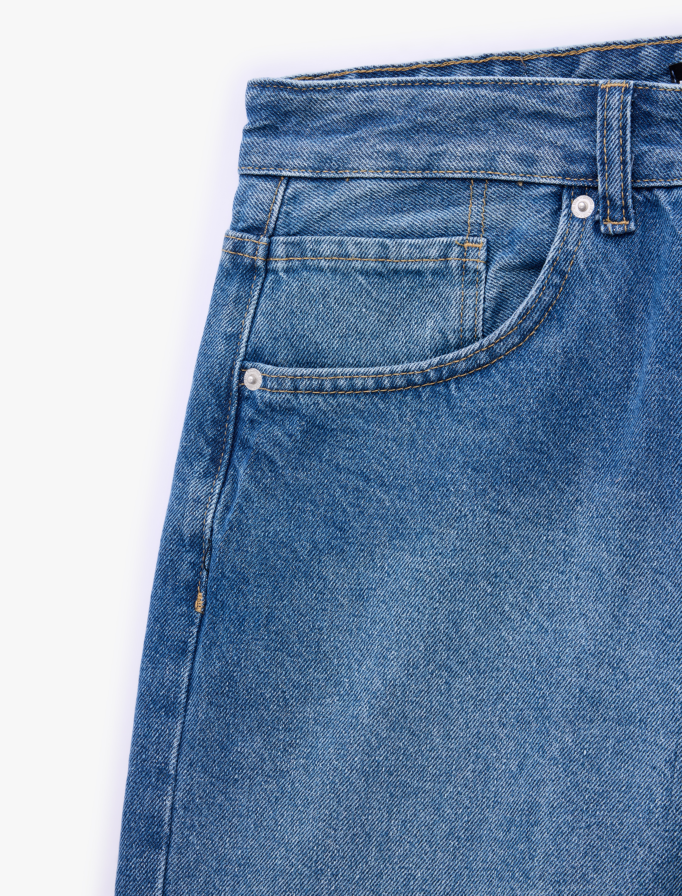   Pamuklu Rahat Kalıp Normal Bel Baggy Jean Şort