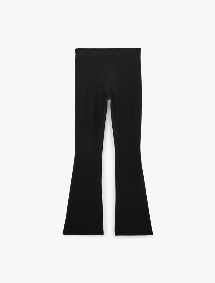  Bürümcük Kumaş Slim Fit İspanyol Paça Tayt Pantolon