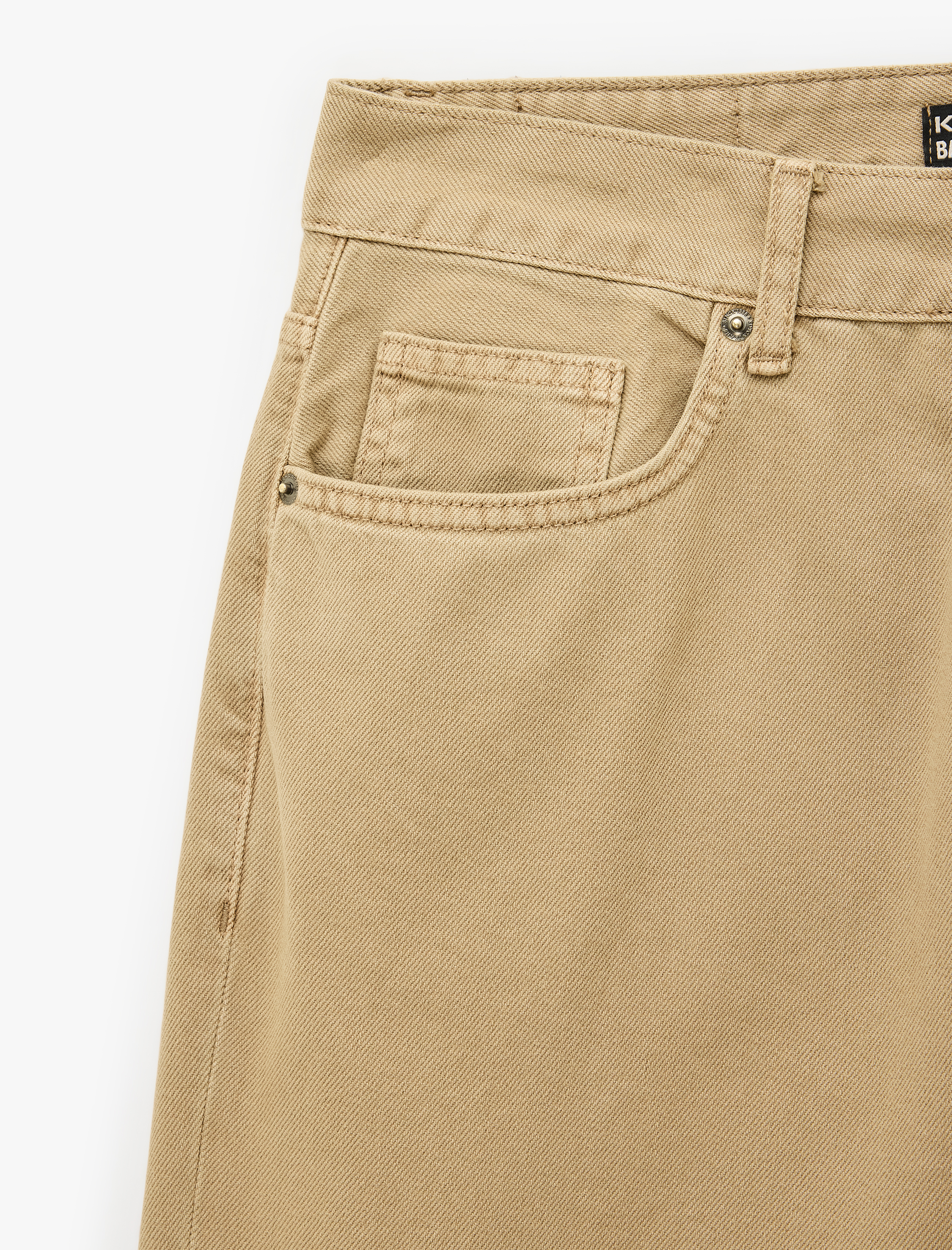   Pamuklu Normal Bel Bol Cepli Baggy Jean Pantolon