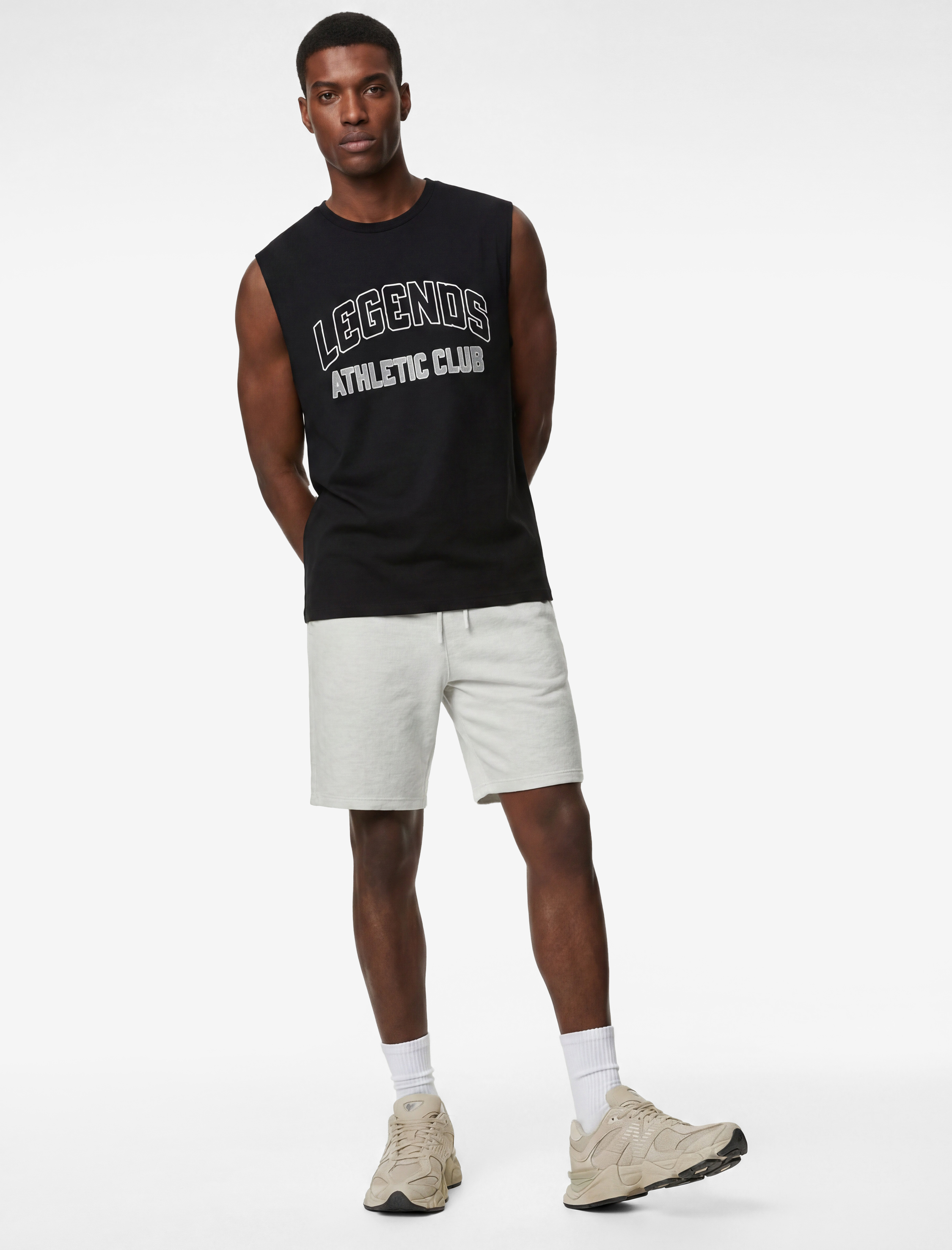   Bisiklet Yaka Straight Fit Kolsuz Spor Atlet