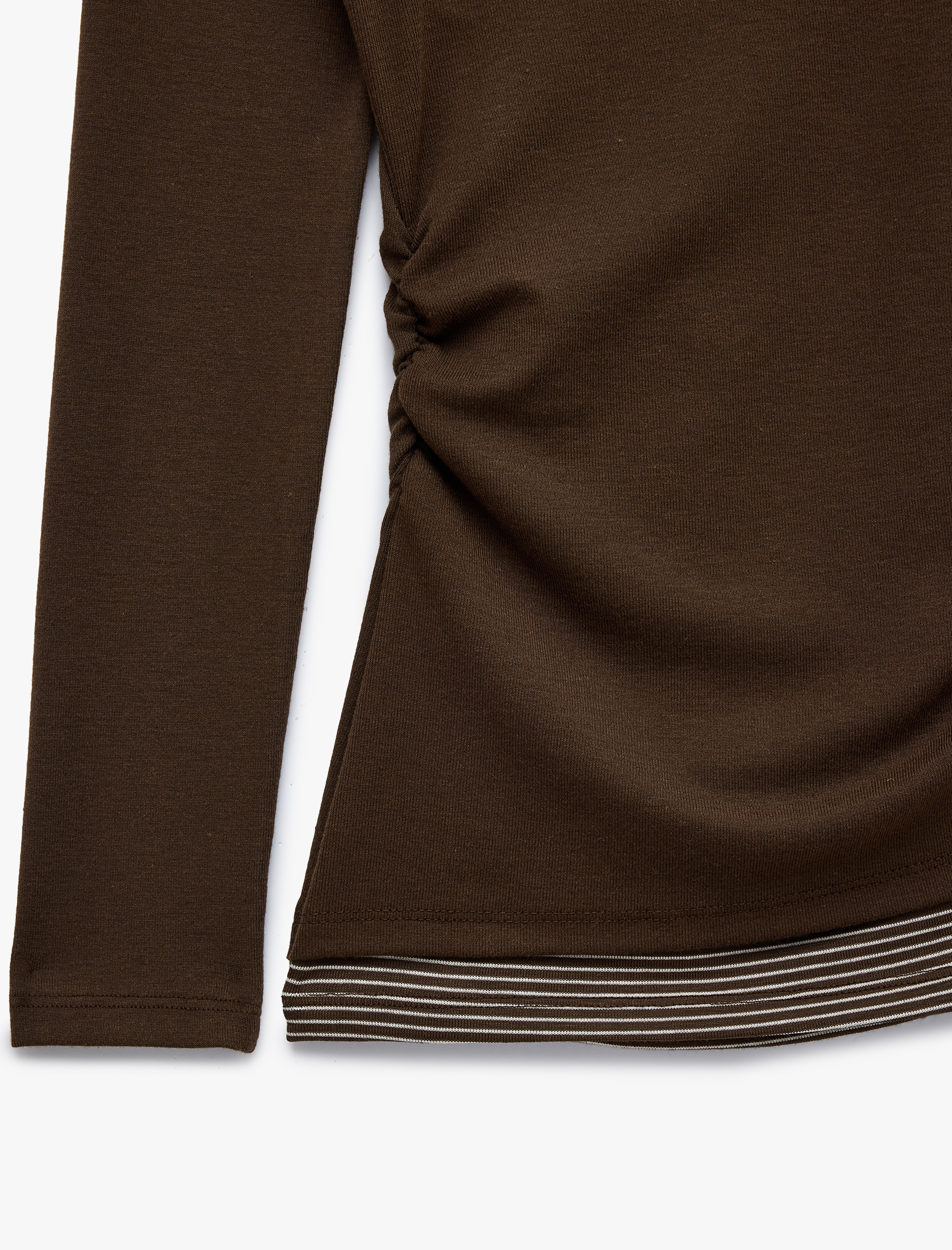   Slim Fit Viskon Karışımlı Halter Yaka Uzun Kollu İkili Tişört