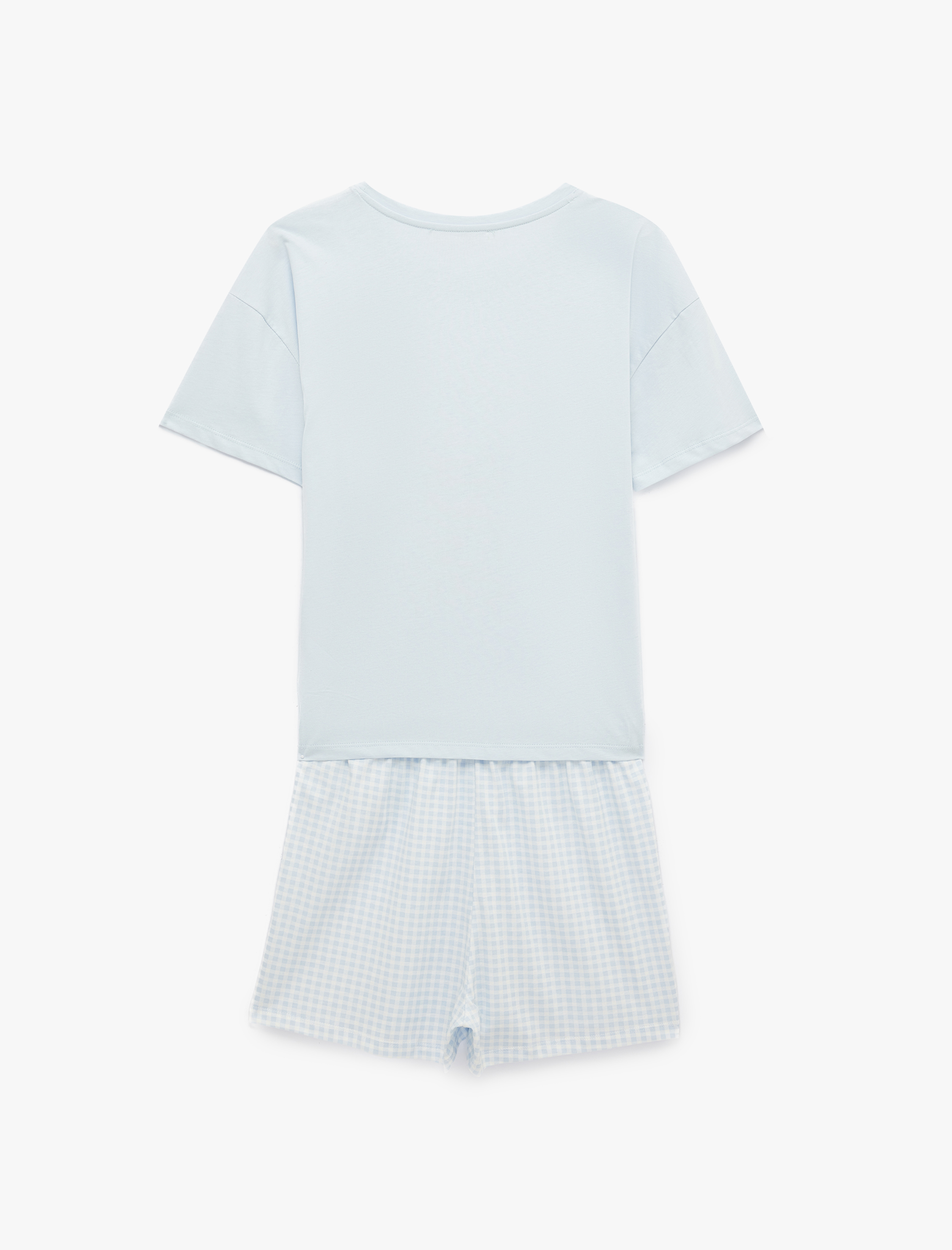   Baskılı Şortlu Pamuklu Pijama Takımı