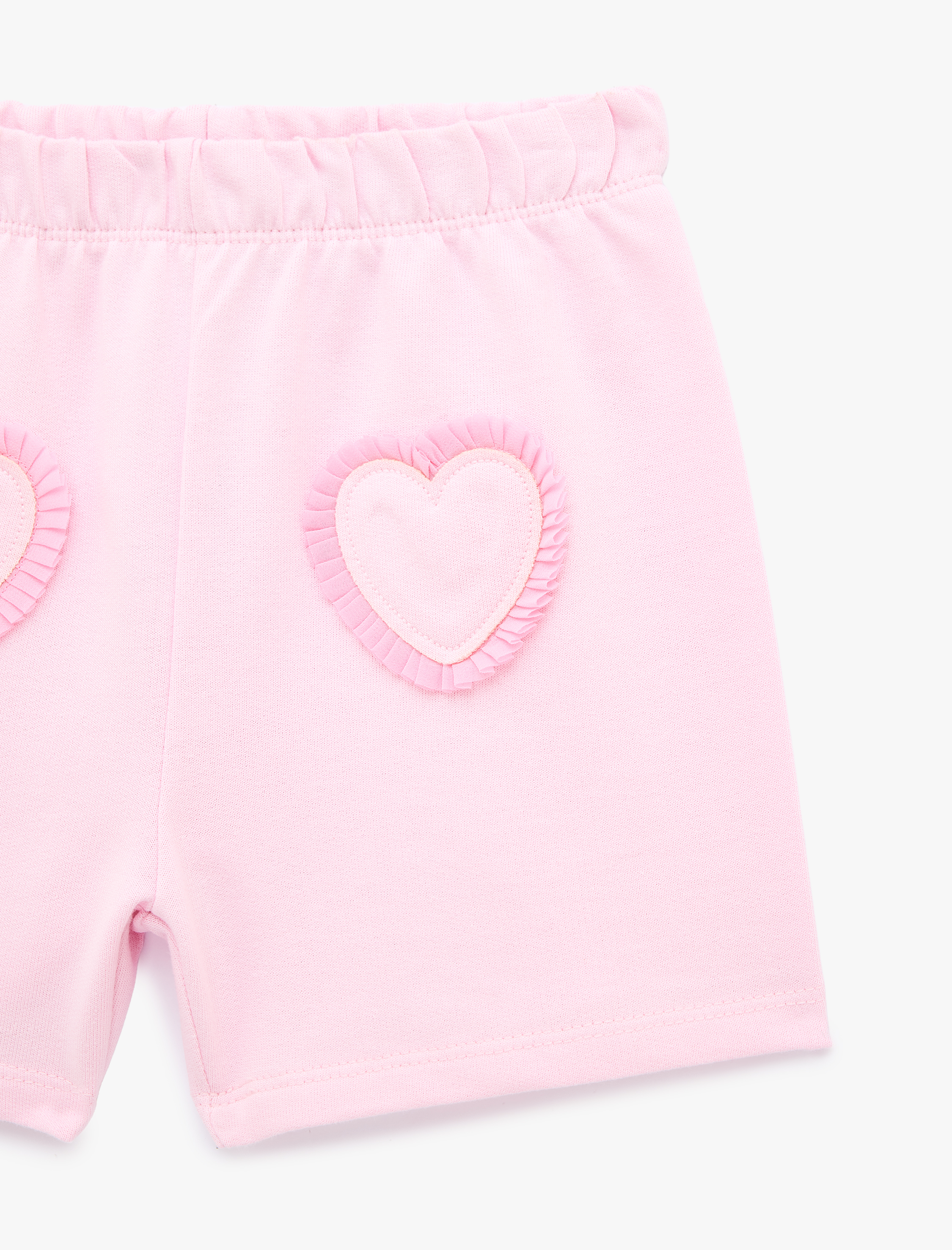  Kız Bebek Pamuklu Beli Lastikli Basic Şort