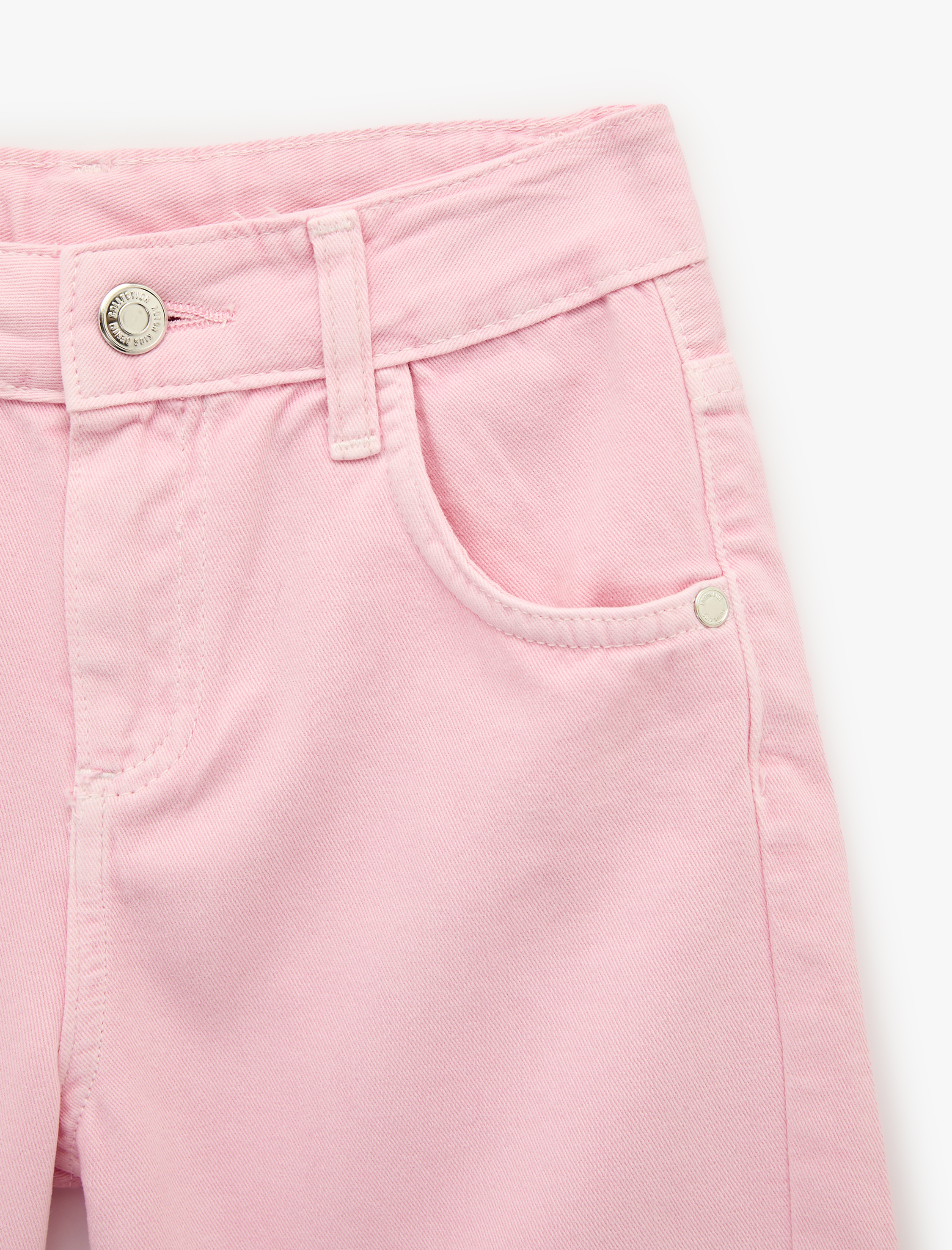  Kız Çocuk Pamuklu Loose Fit Normal Bel Denim Şort
