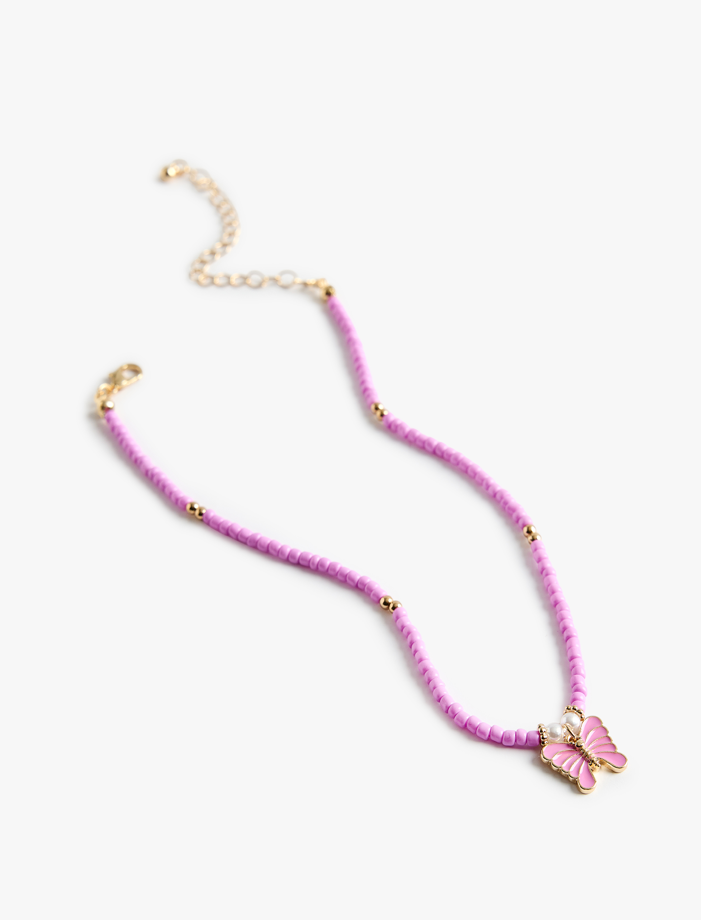  Kadın Boncuklu Kelebek Choker Kolye