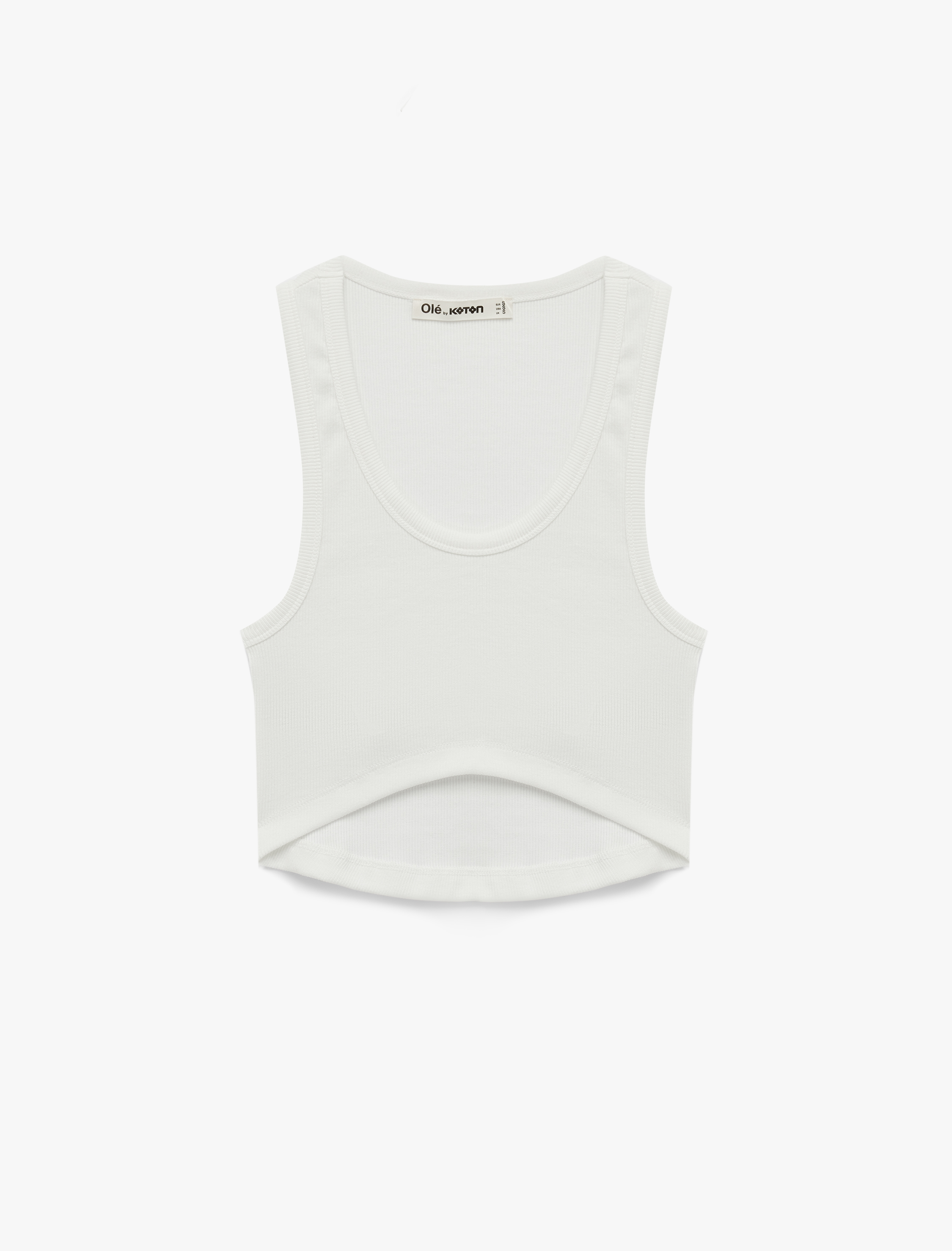   Pamuklu Slim Fit U Yaka Basic Crop Kolsuz Atlet