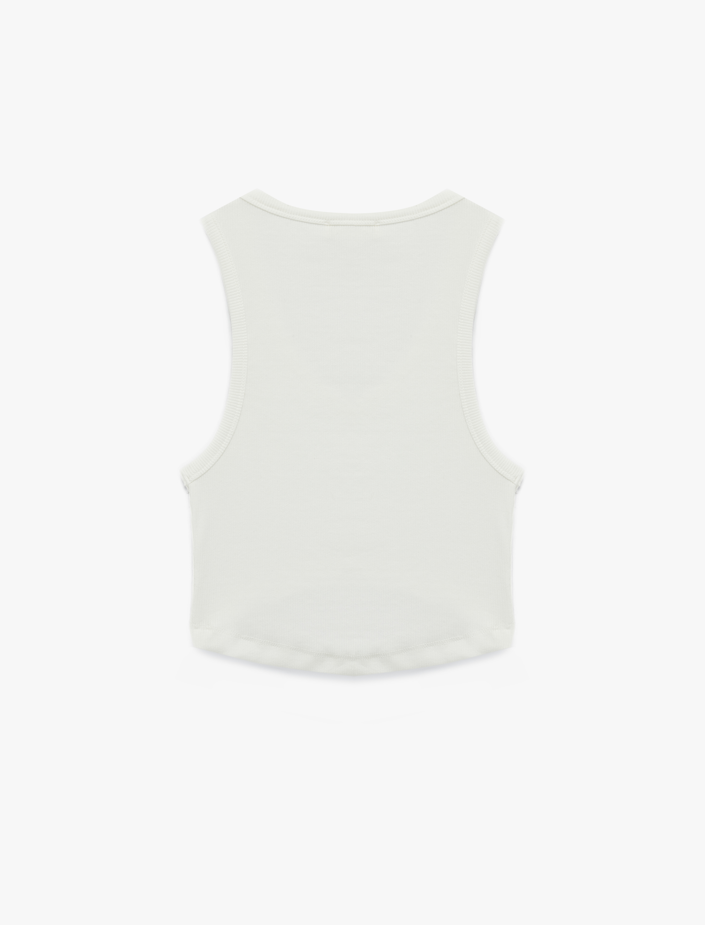   Pamuklu Slim Fit U Yaka Basic Crop Kolsuz Atlet
