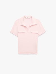 Modal Karışımlı Regular Fit Cep Detaylı Kısa Kollu Polo Yaka Tişört