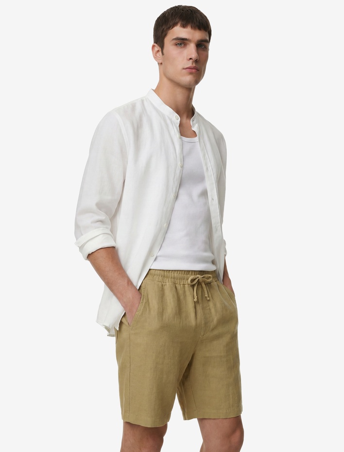  Regular Fit Cepli Pamuklu Beli Bağcıklı Şort