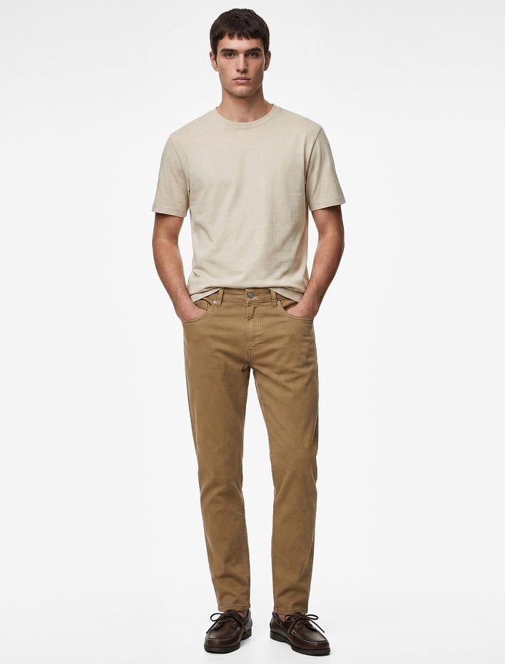  Normal Bel Cepli Pamuklu Tapered Fit Jean Pantolon - Joe Jean