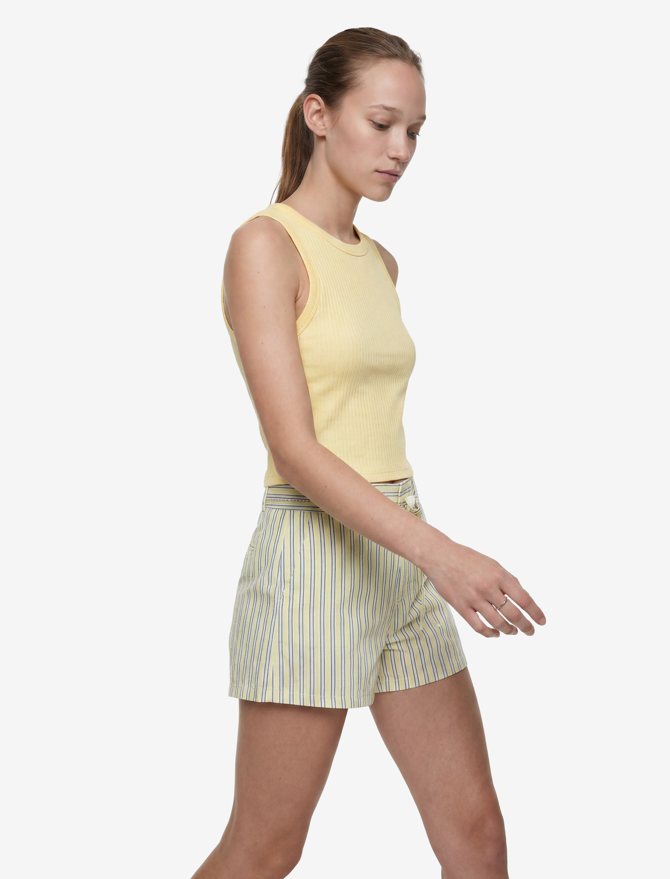   Pamuklu Slim Fit Kaşkorse Bisiklet Yaka Kolsuz Atlet