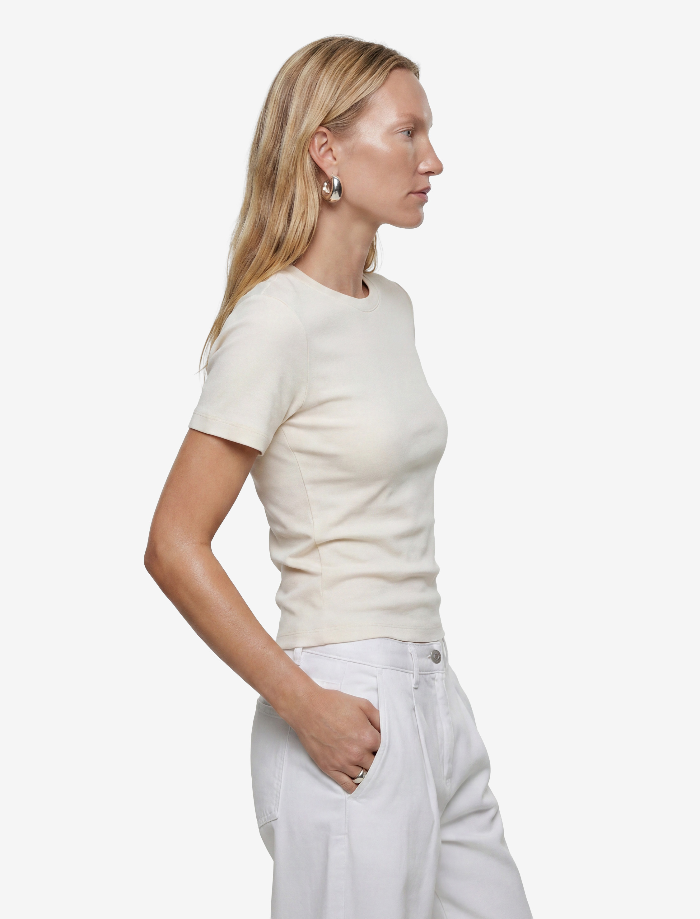   Pamuklu Slim Fit Bisiklet Yaka Kısa Kollu Basic Tişört