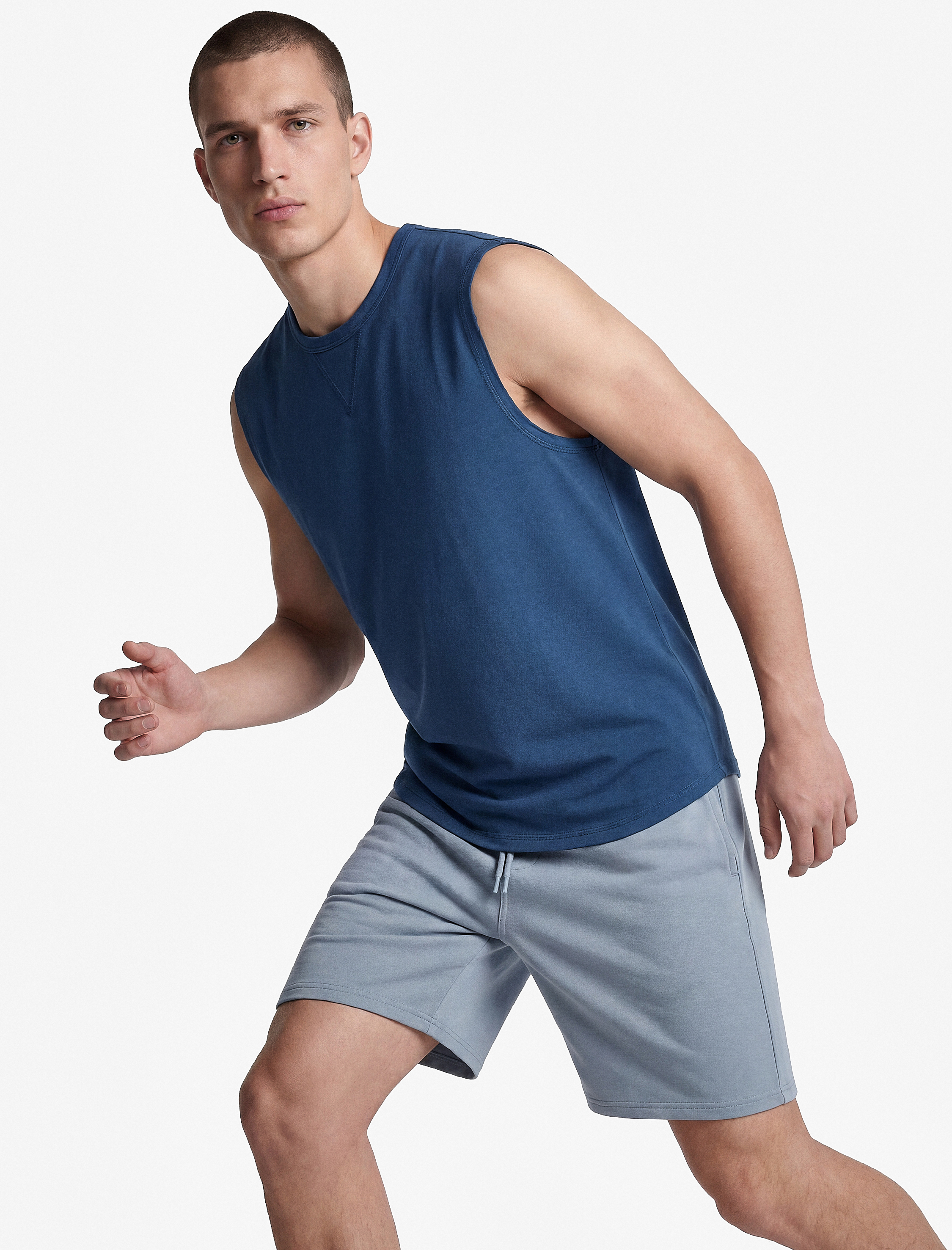   Dikiş Detaylı Pamuklu Kolsuz Bisiklet Yaka Basic Spor Atlet