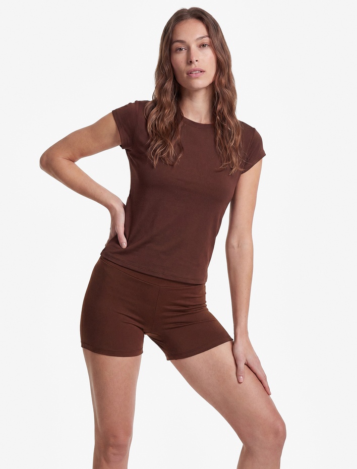  Slim Fit Bisiklet Yaka Kısa Kollu Spor Tişört