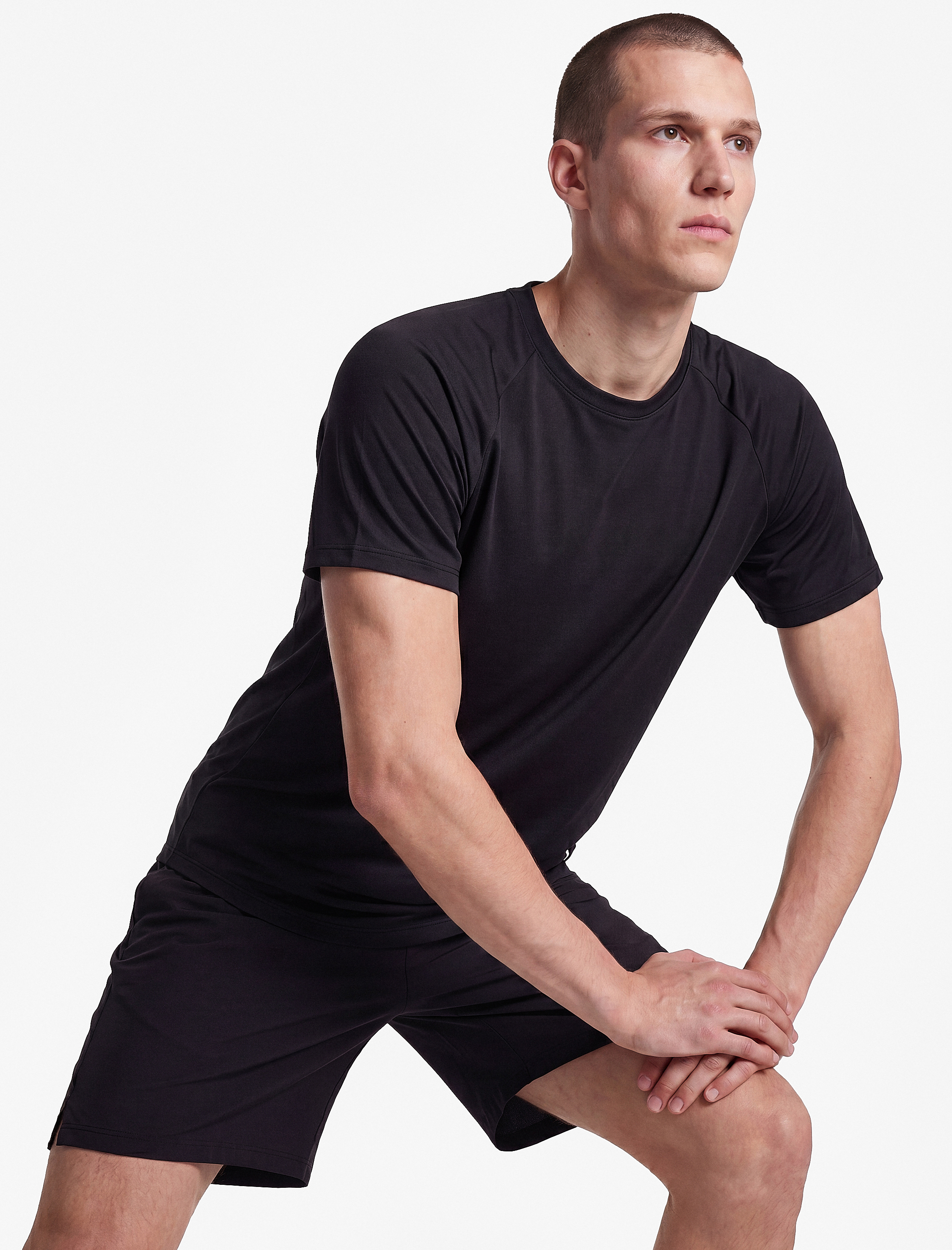   Regular Fit Bisiklet Yaka Baskı Detaylı Kısa Kollu Spor Tişört