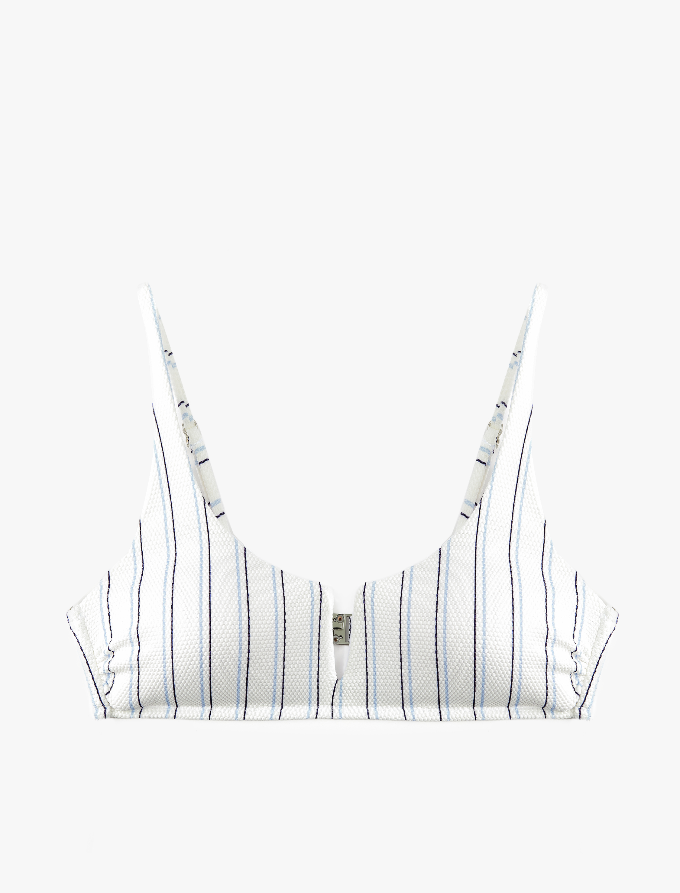   Dokulu Çizgili Bralet Bikini Üstü