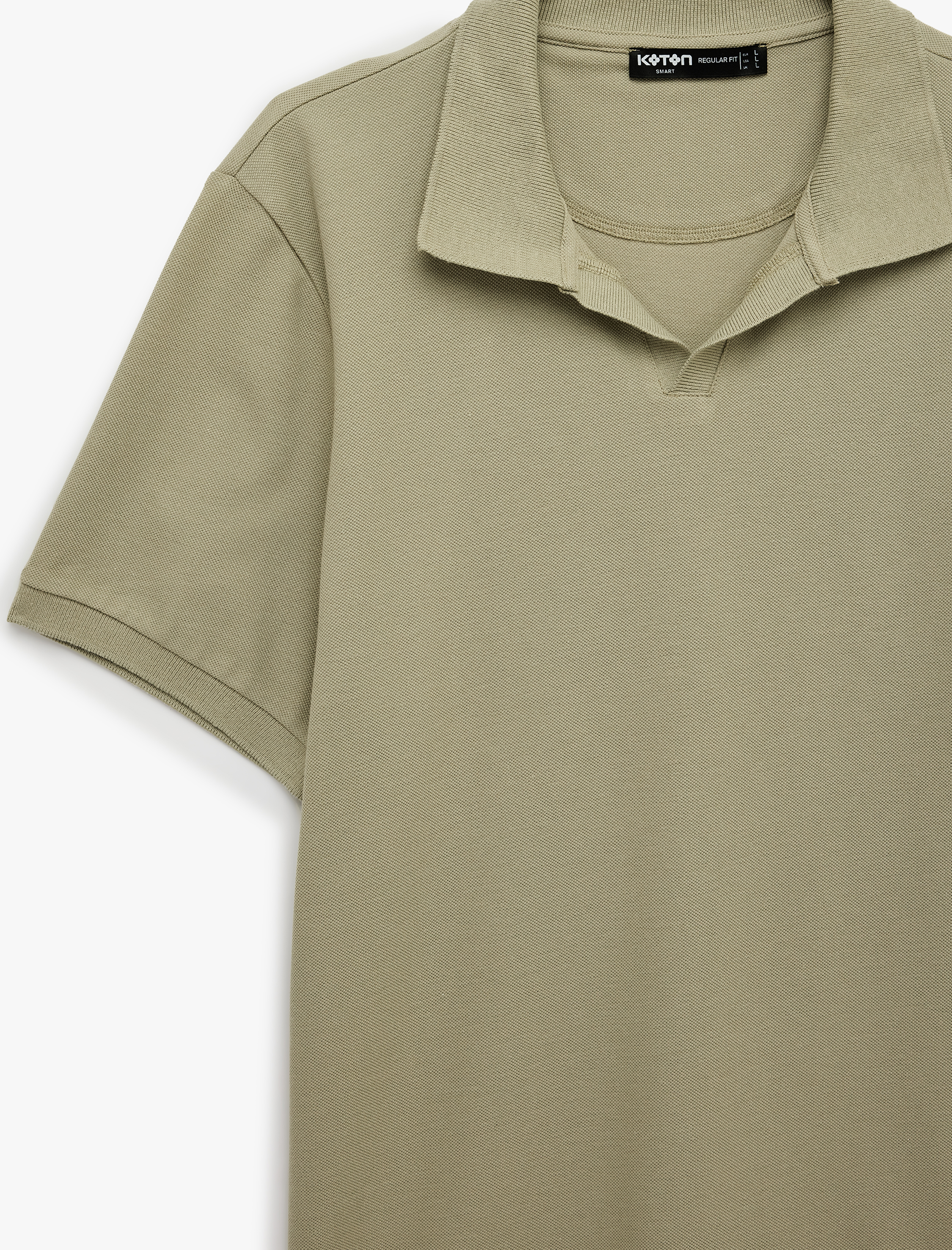   Pamuklu Kısa Kollu Regular Fit Pike Kumaş Polo Yaka Tişört