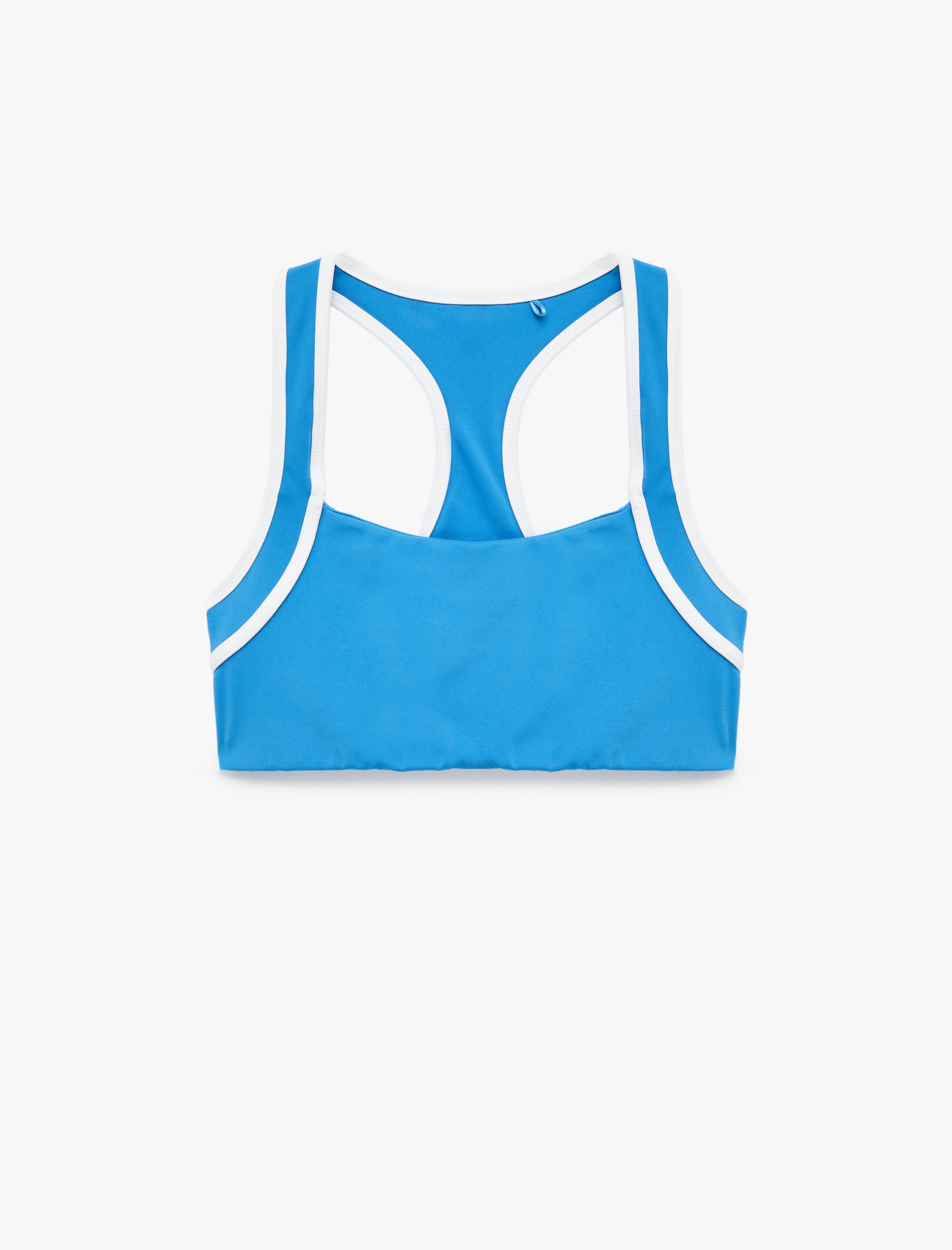   Slim Fit U Yaka Biyeli Sırt Detaylı Kolsuz Sporcu Sütyeni
