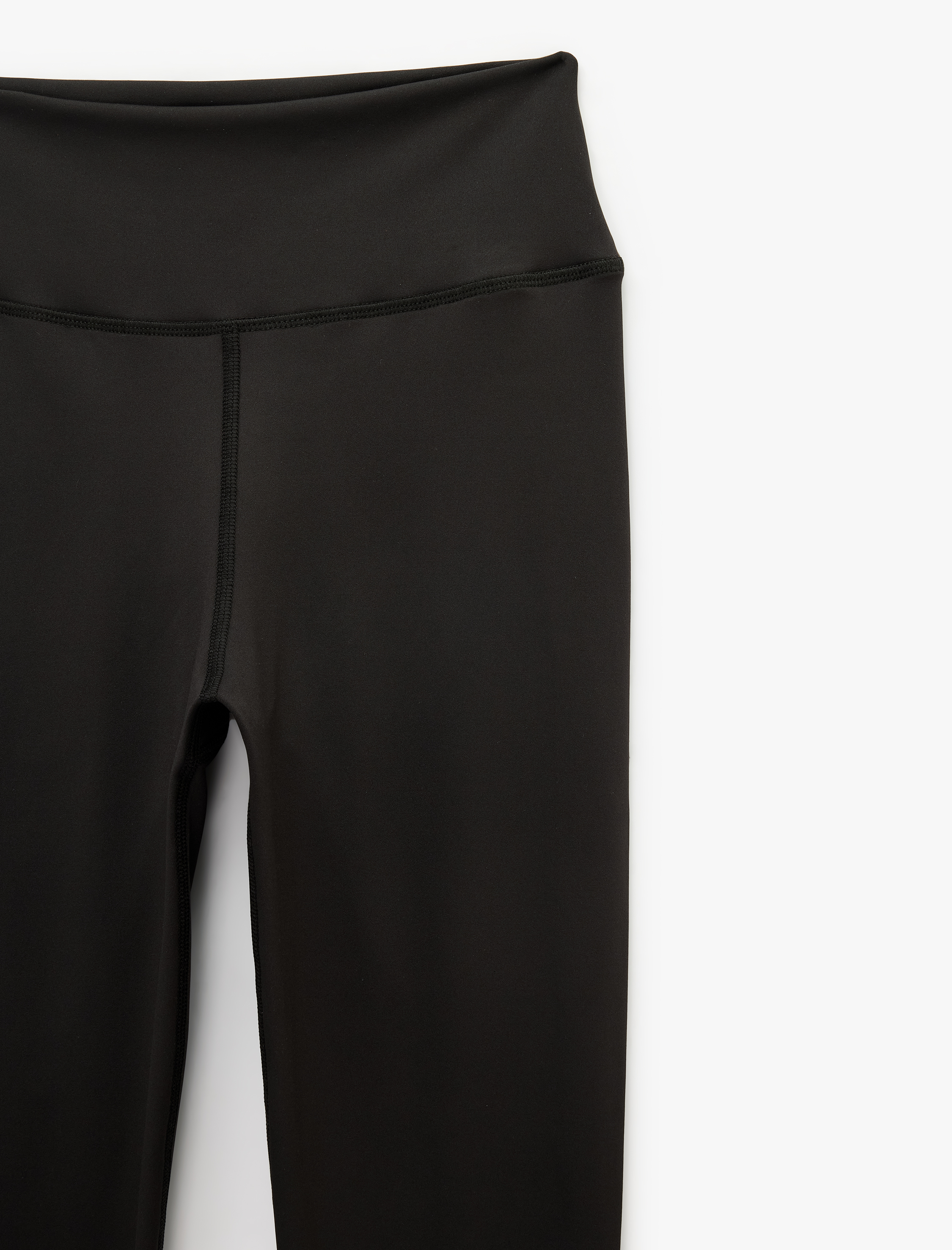   Yüksek Bel Slim Fit İnterlok Spor Tayt