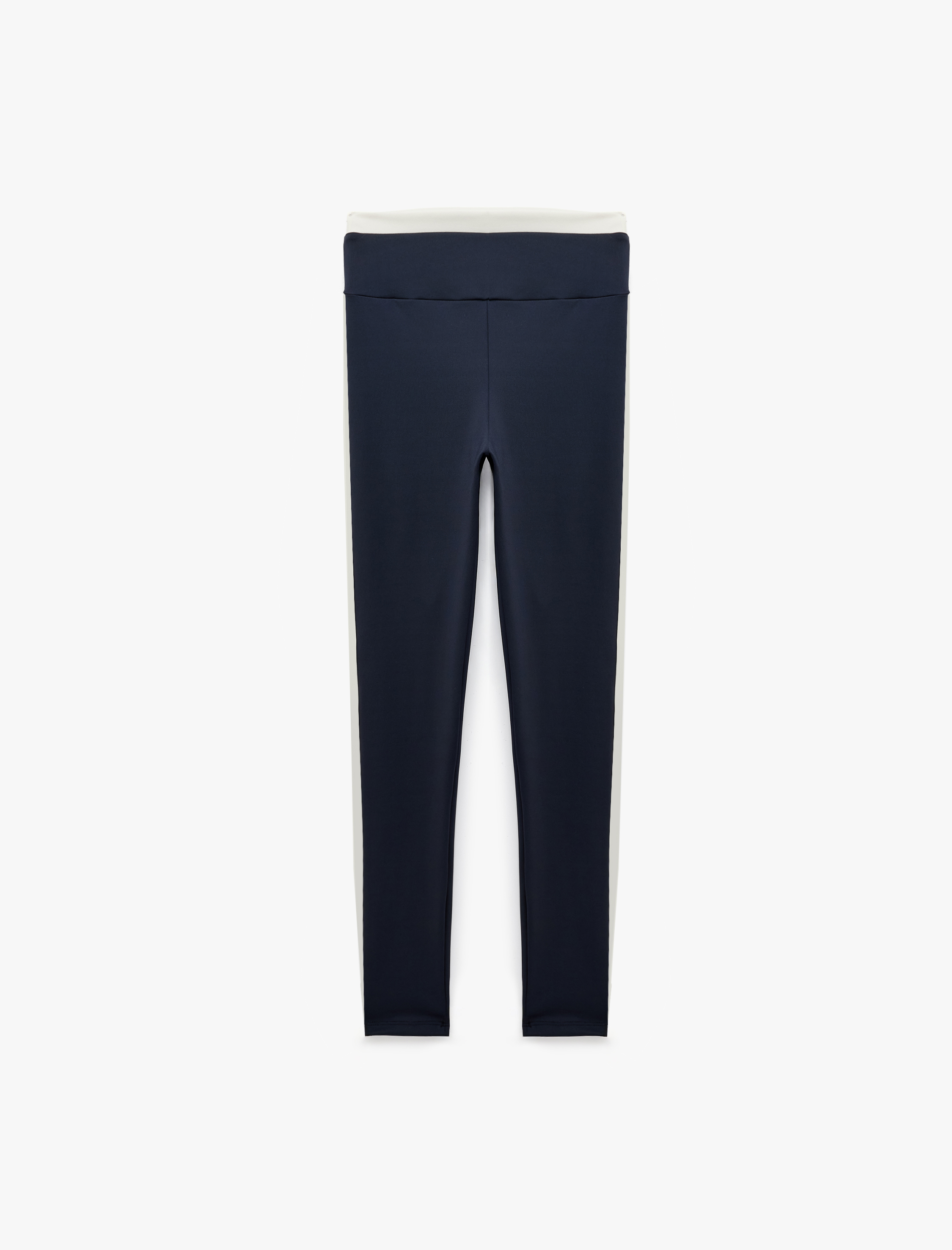   Biyeli Yüksek Bel Slim Fit Spor Tayt