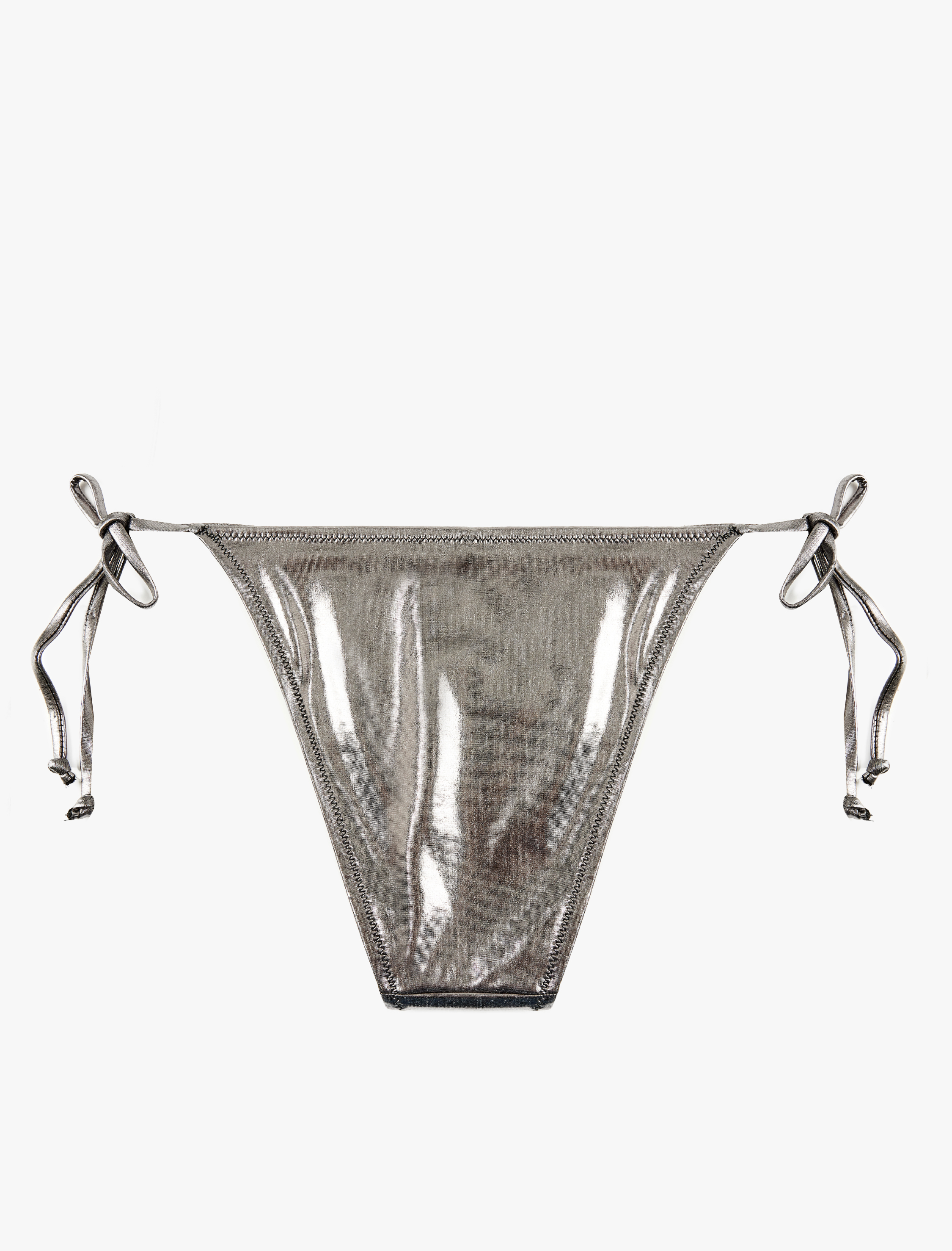   Yanları Bağlamalı İpli Parlak Bikini Altı