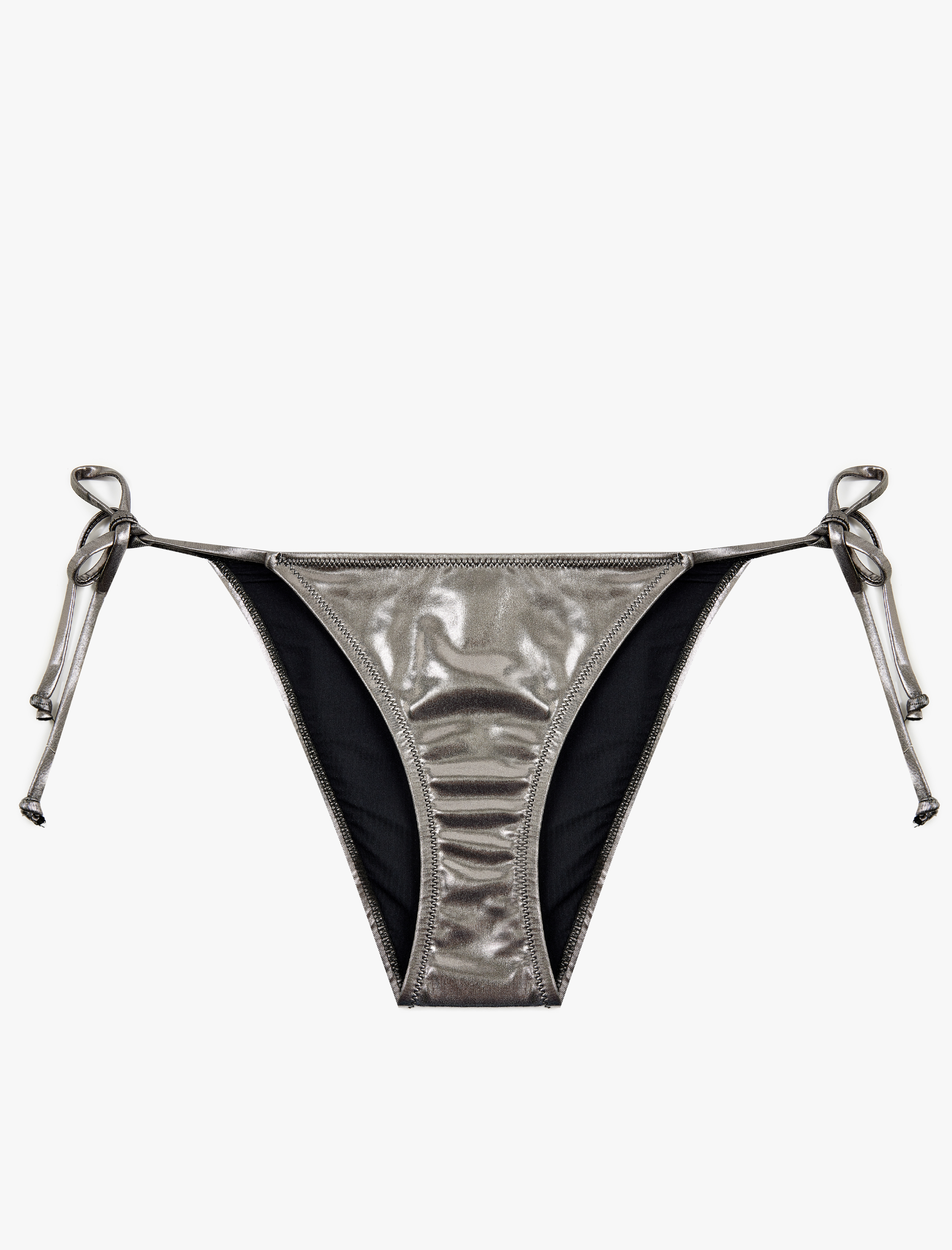  Yanları Bağlamalı İpli Parlak Bikini Altı