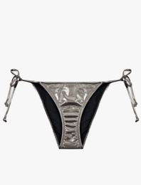 Yanları Bağlamalı İpli Parlak Bikini Altı
