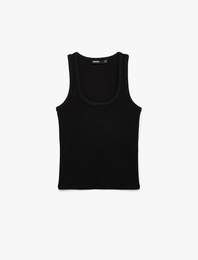 Slim Fit Pamuklu Kolsuz U Yaka Atlet