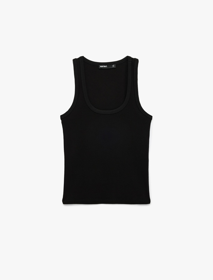  Slim Fit Pamuklu Kolsuz U Yaka Atlet