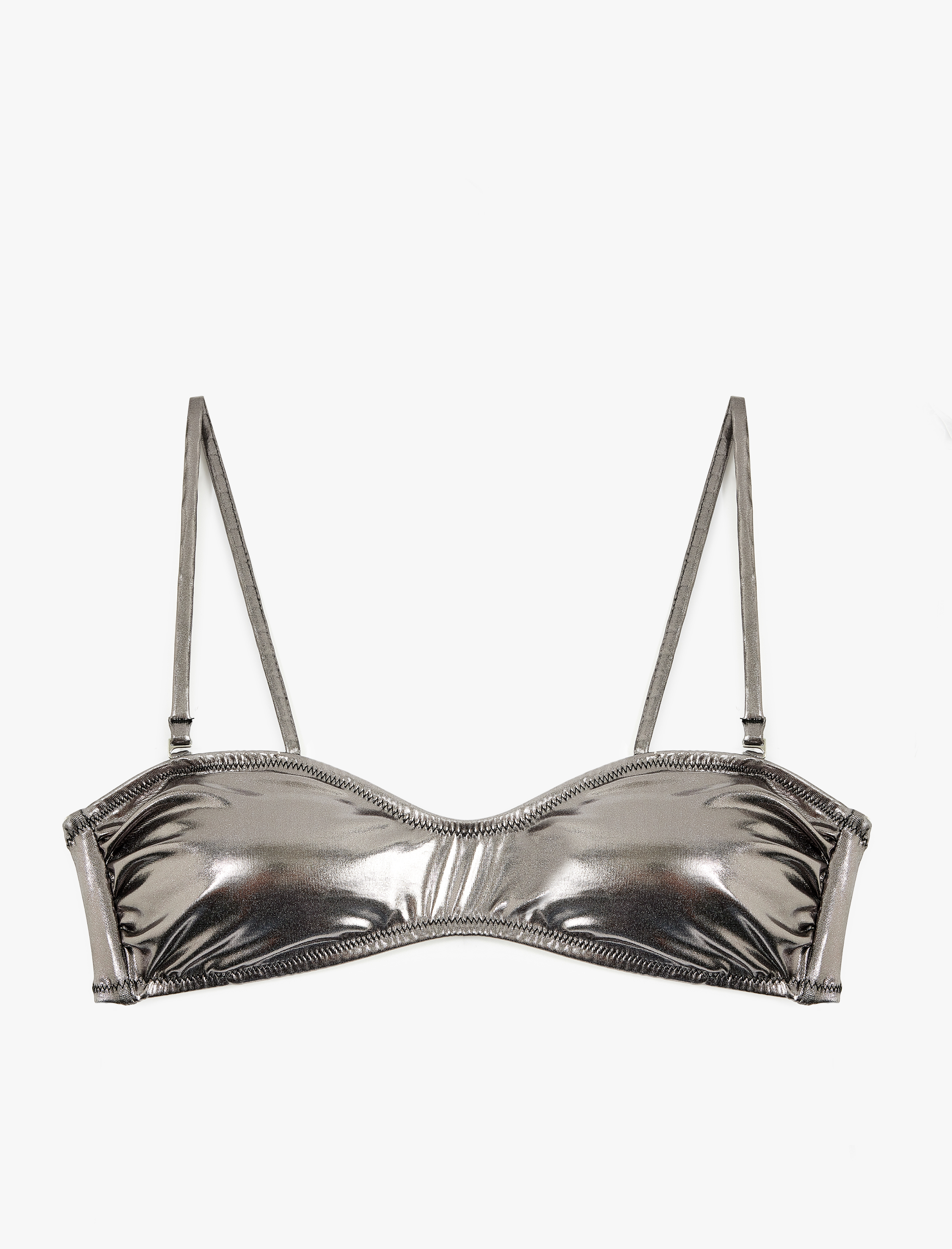   Çıkarılabilir Askılı Bandeau Straplez Bikini Üstü