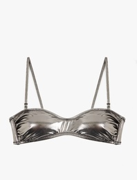Çıkarılabilir Askılı Bandeau Straplez Bikini Üstü