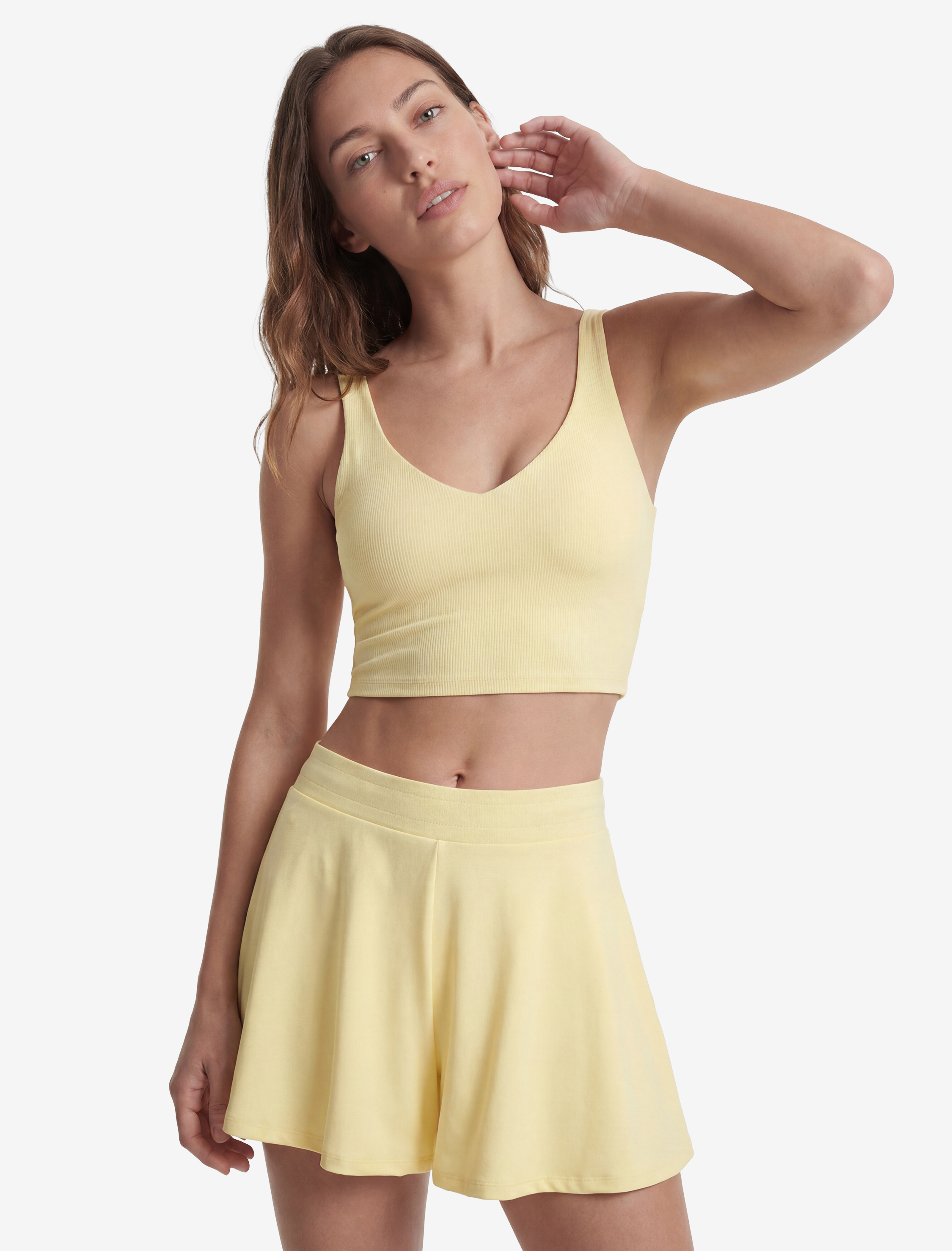   Yüksek Bel Slim Fit Mini Spor Şort Etek