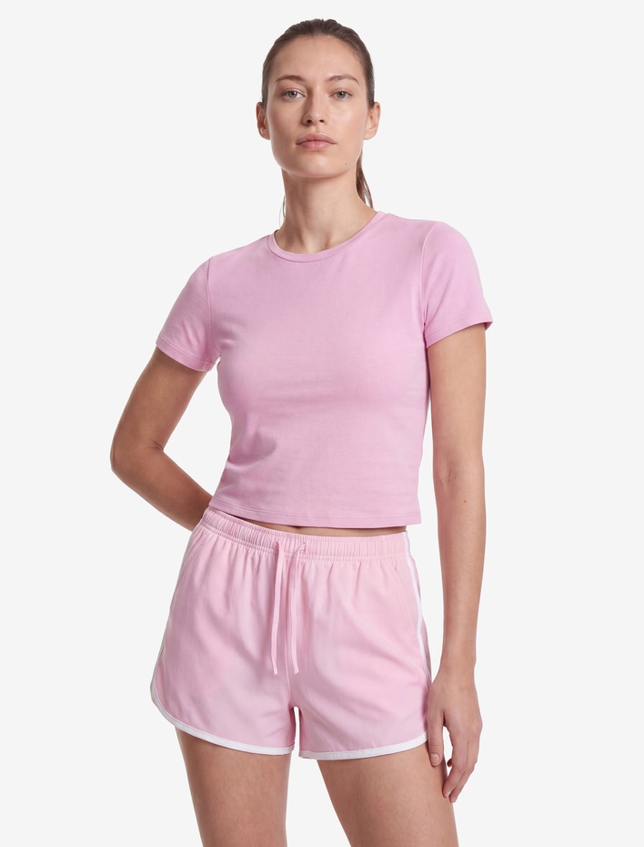  Pamuklu Slim Fit Kısa Kollu Bisiklet Yaka Spor Tişört