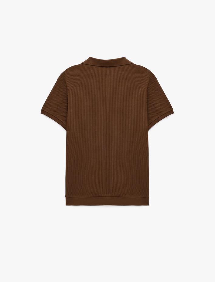  Regular Fit Pamuklu Kısa Kollu Basic Polo Yaka Tişört