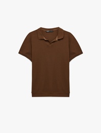 Regular Fit Pamuklu Kısa Kollu Basic Polo Yaka Tişört