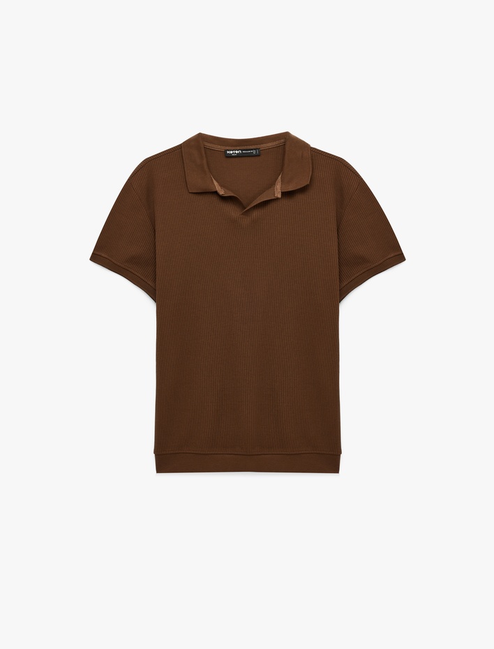  Regular Fit Pamuklu Kısa Kollu Basic Polo Yaka Tişört