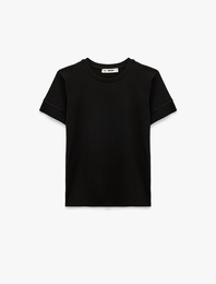 Pamuklu Slim Fit Kısa Kollu Bisiklet Yaka Basic Tişört
