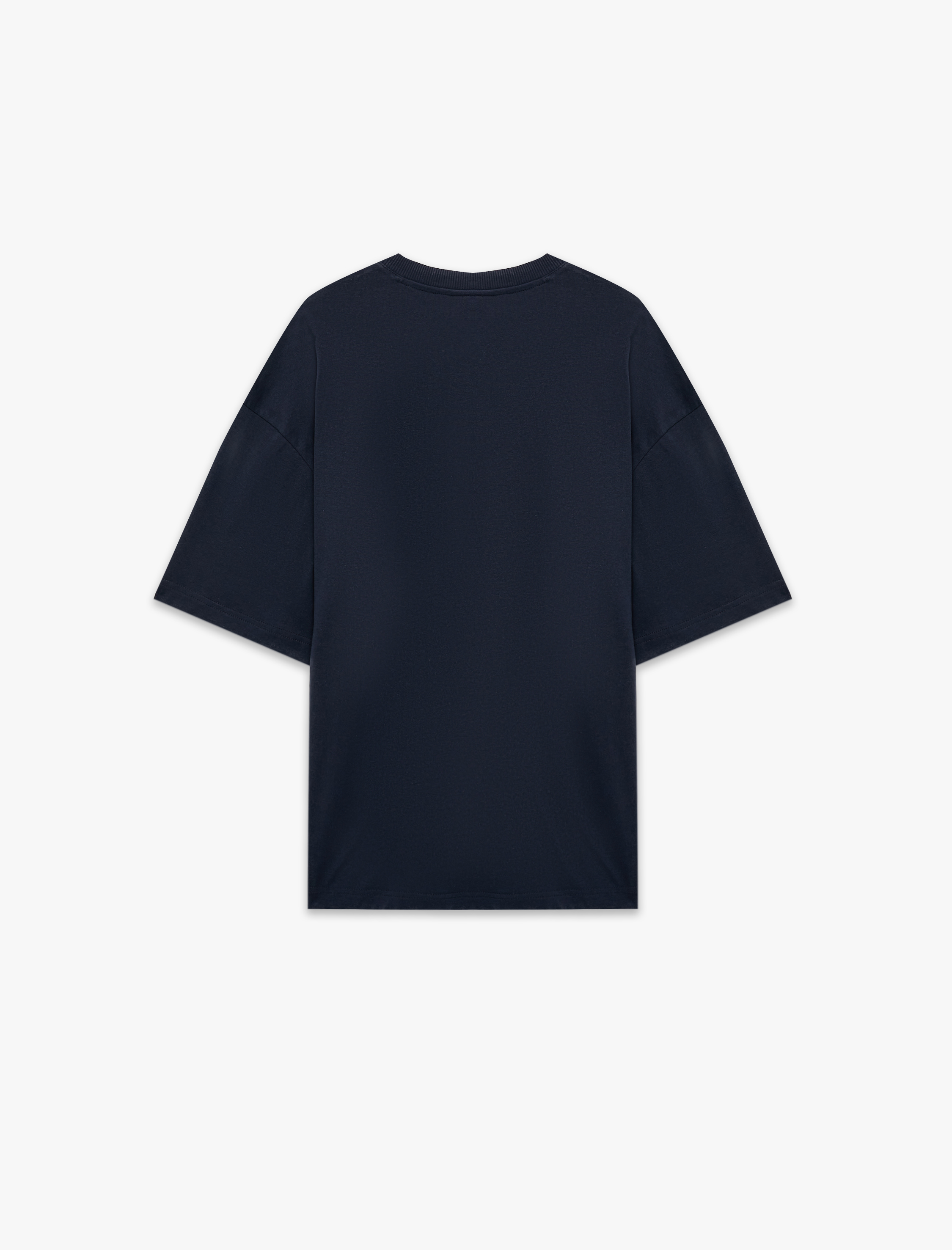   Pamuklu Kısa Kollu Bisiklet Yaka Basic Oversize Tişört