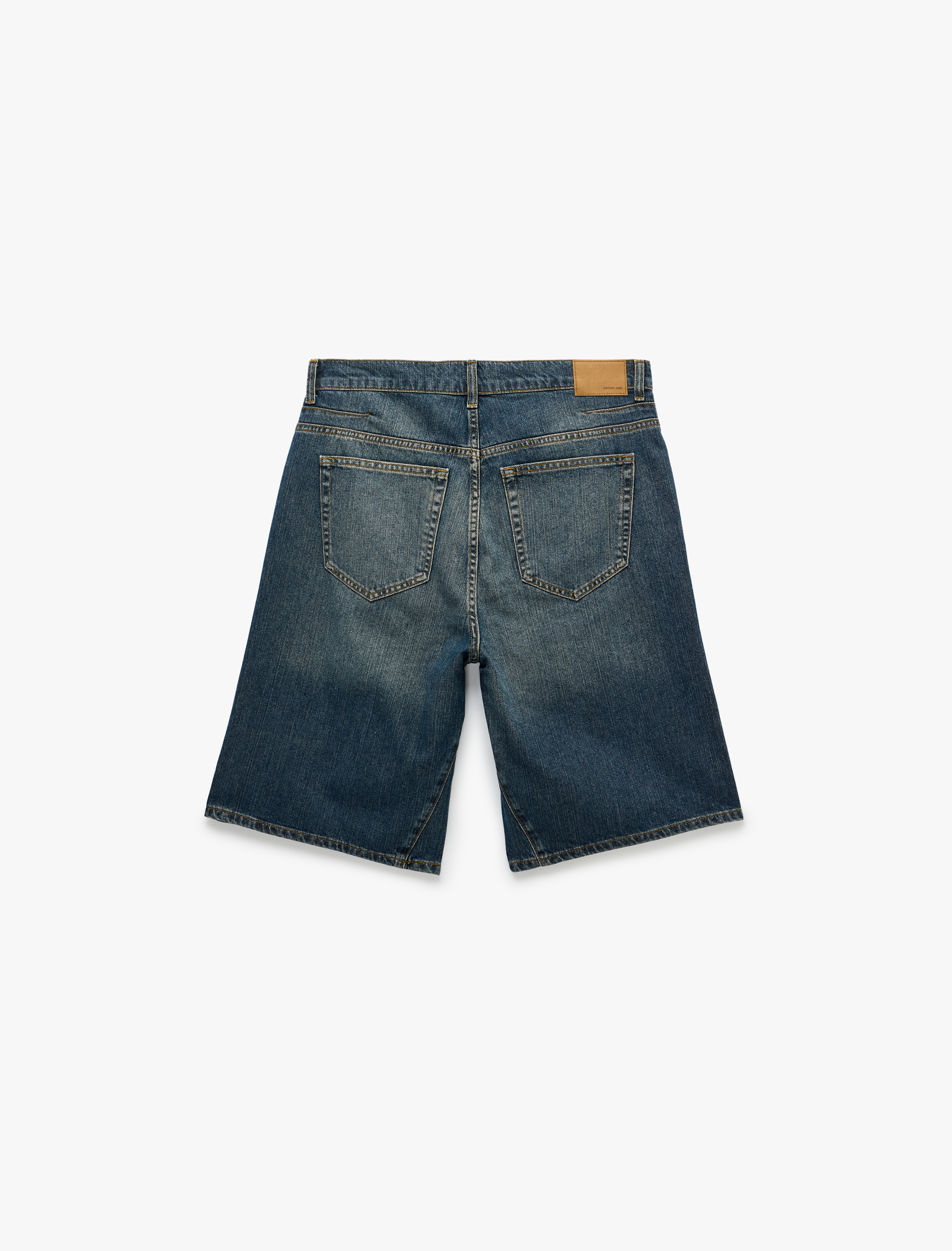   Pamuklu Normal Bel Cepli Bol Baggy Jean Şort