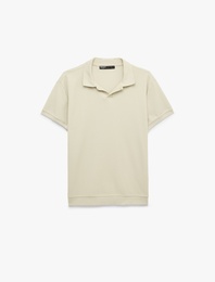 Regular Fit Pamuklu Kısa Kollu Basic Polo Yaka Tişört