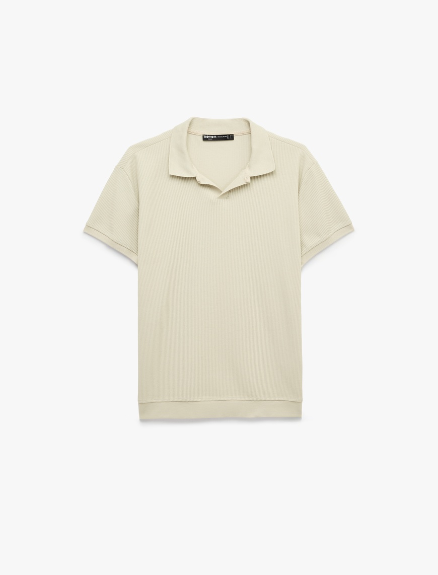 Koton Erkek Regular Fit Pamuklu Kısa Kollu Basic Polo Yaka Tişört